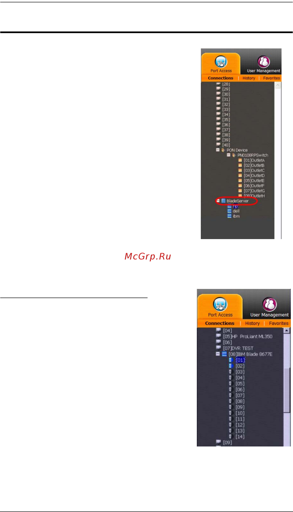 Aten KN8164V [129/307] Blade servers connections page