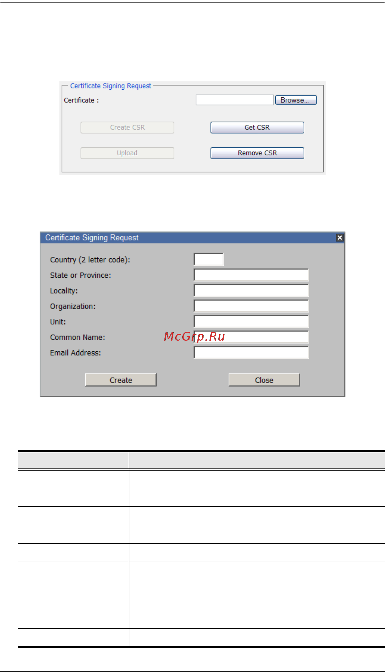 Aten KN8164V [202/307] Click create csr the following dialog box appears