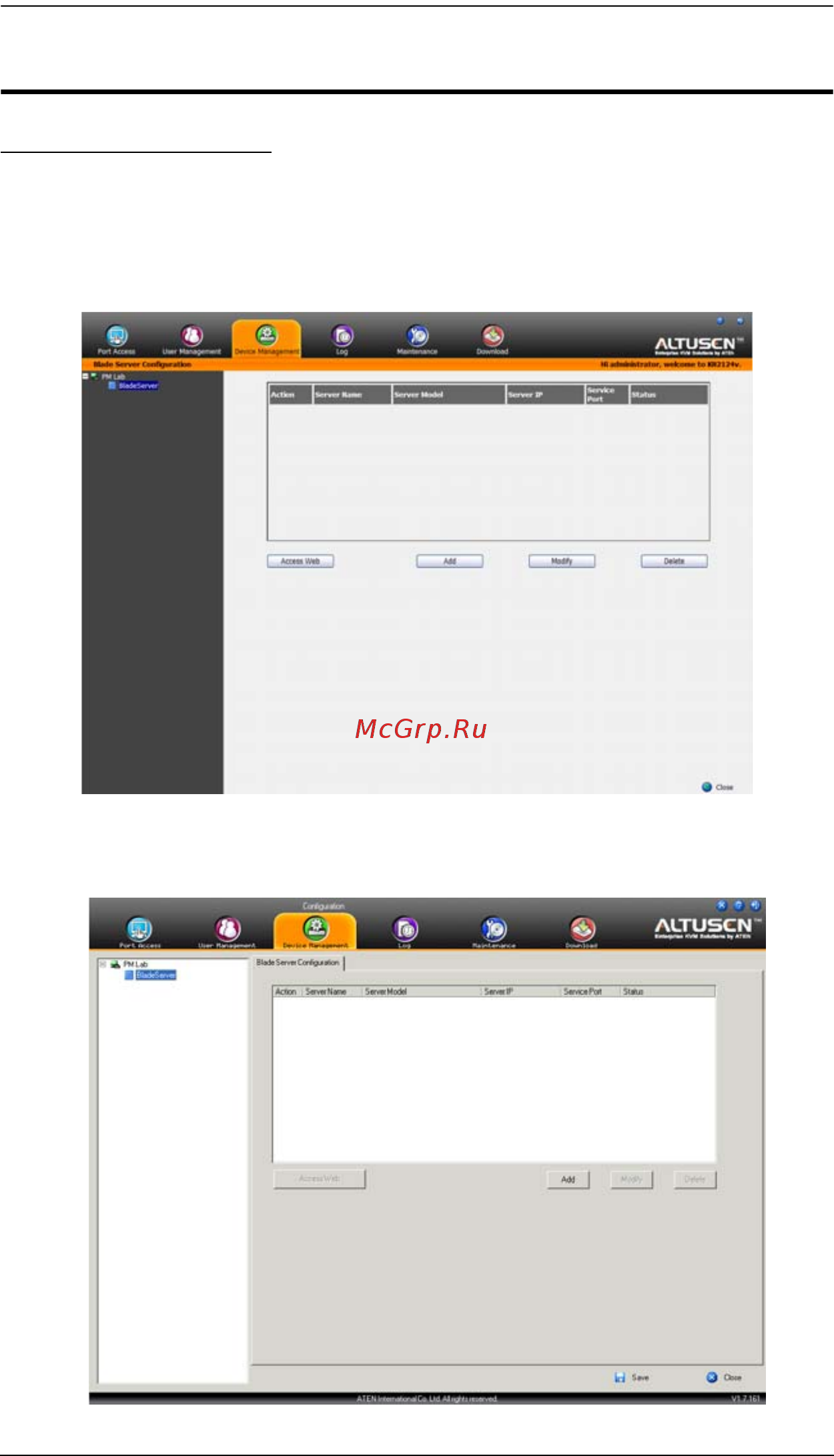 Aten KN8164V [208/307] Blade servers