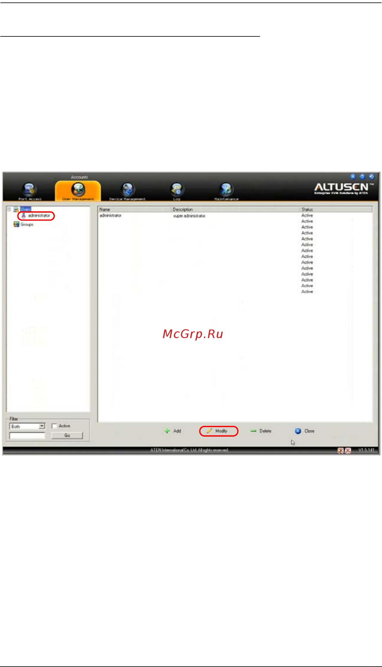 Aten KN8164V [60/307] Changing the super administrator login
