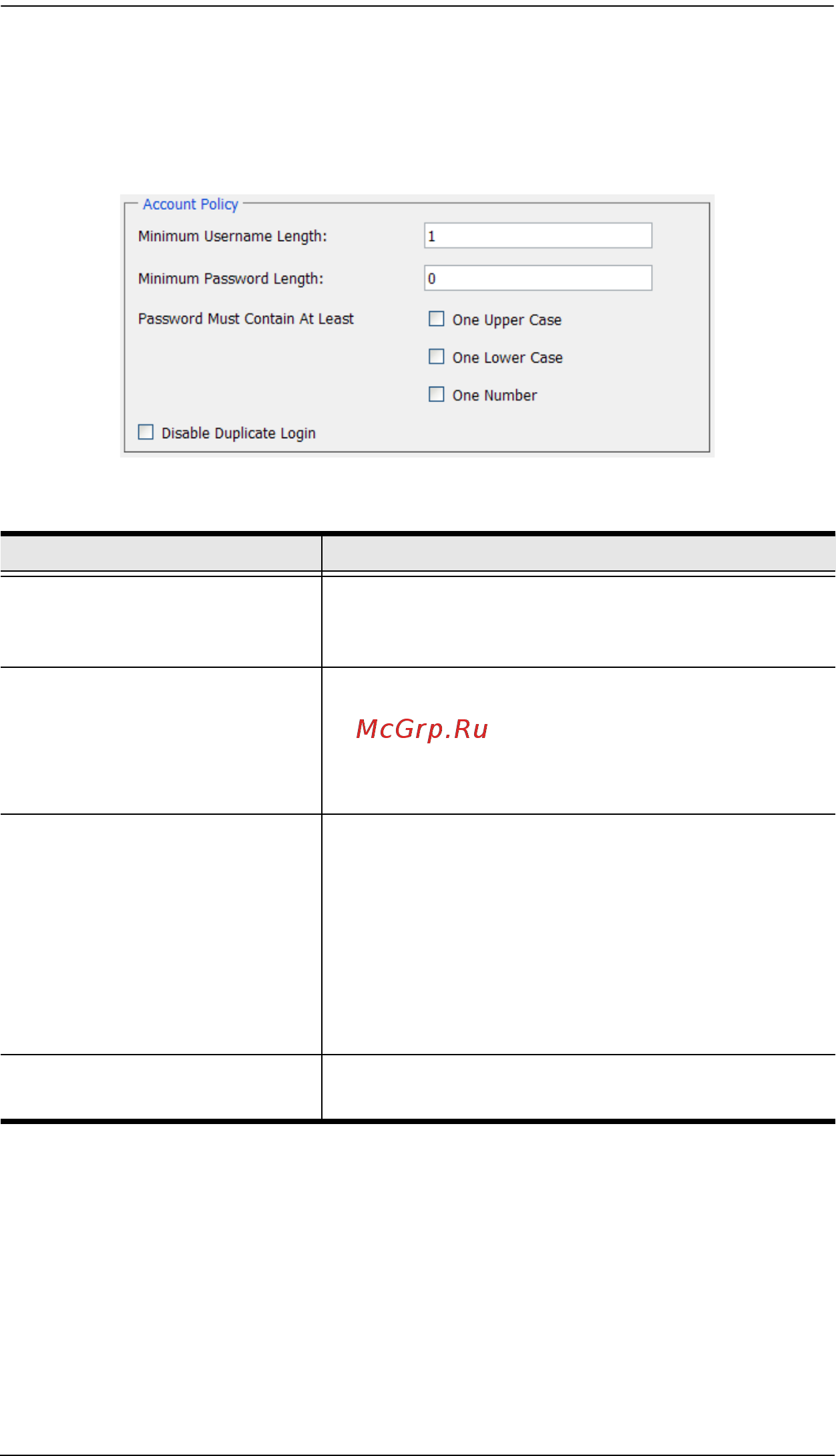 Aten KN2132v [202/316] Account policy in the account policy section system administrators can set policies governing usernames and passwords
