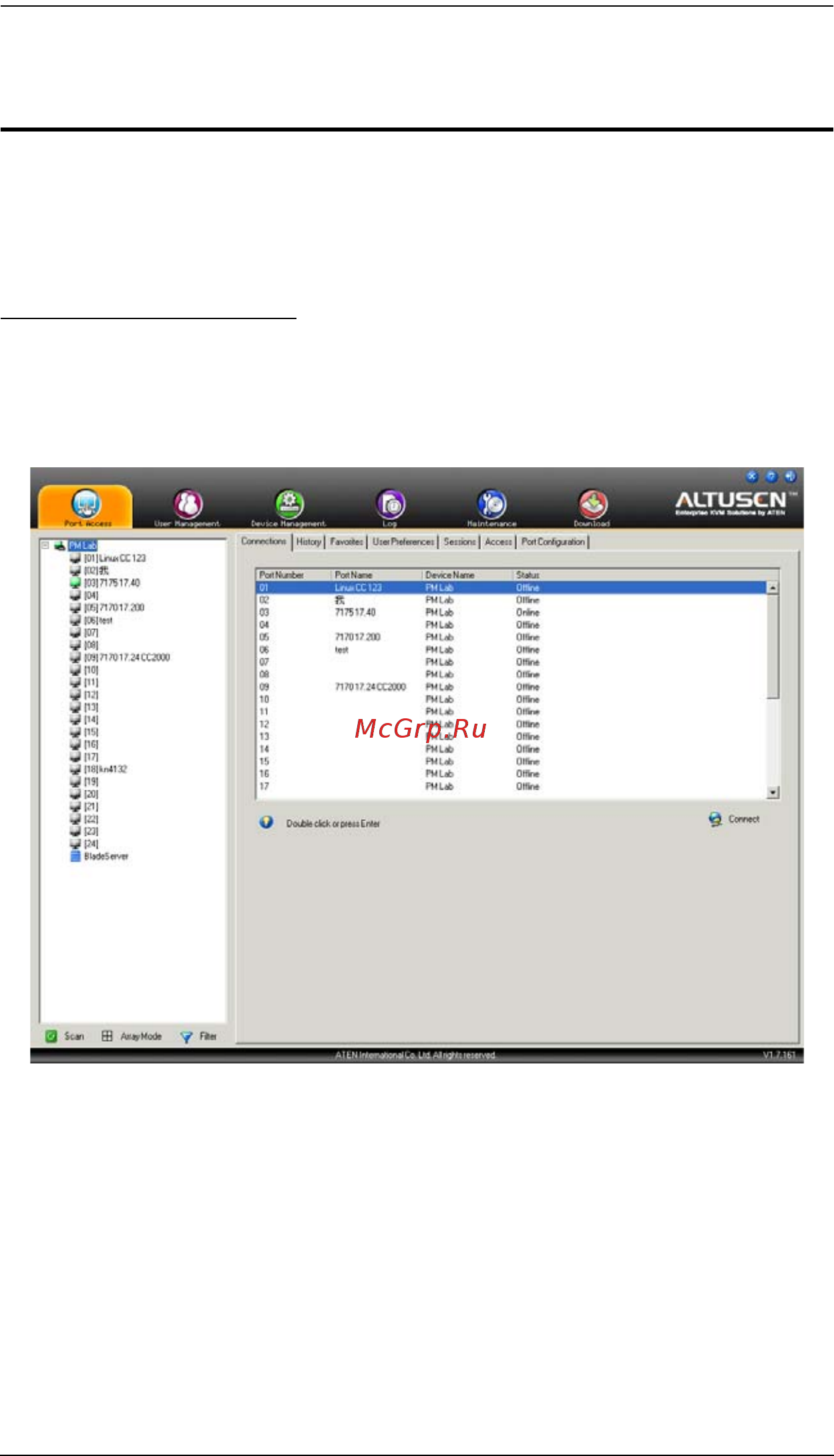 Aten KN2132 [128/362] Kvm устройства и порты страница connections соединения