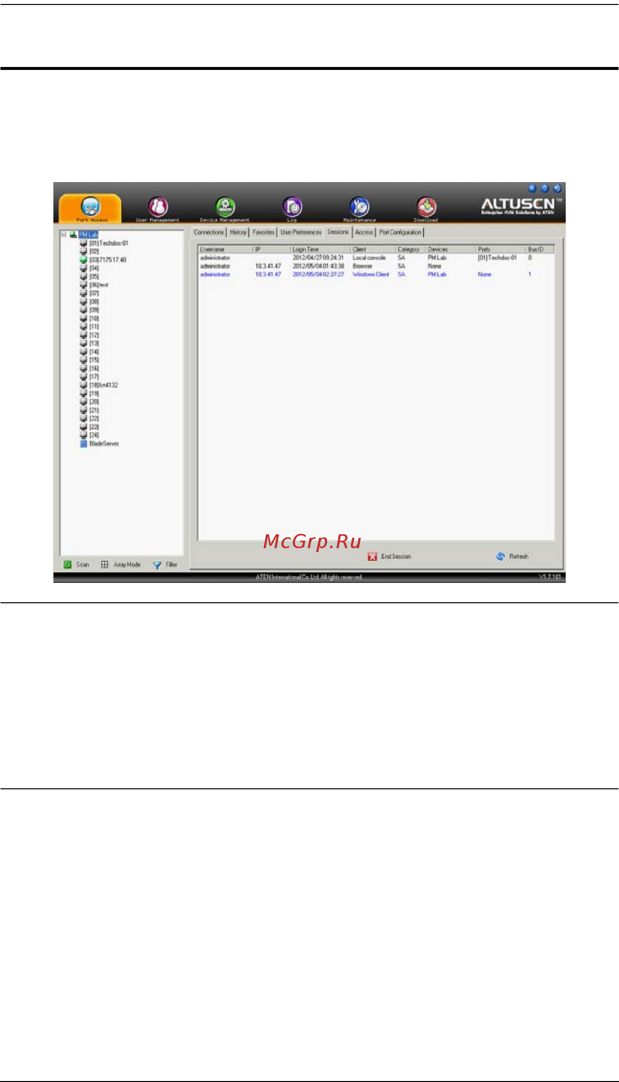 Aten KN2132 [149/362] Sessions сеансы