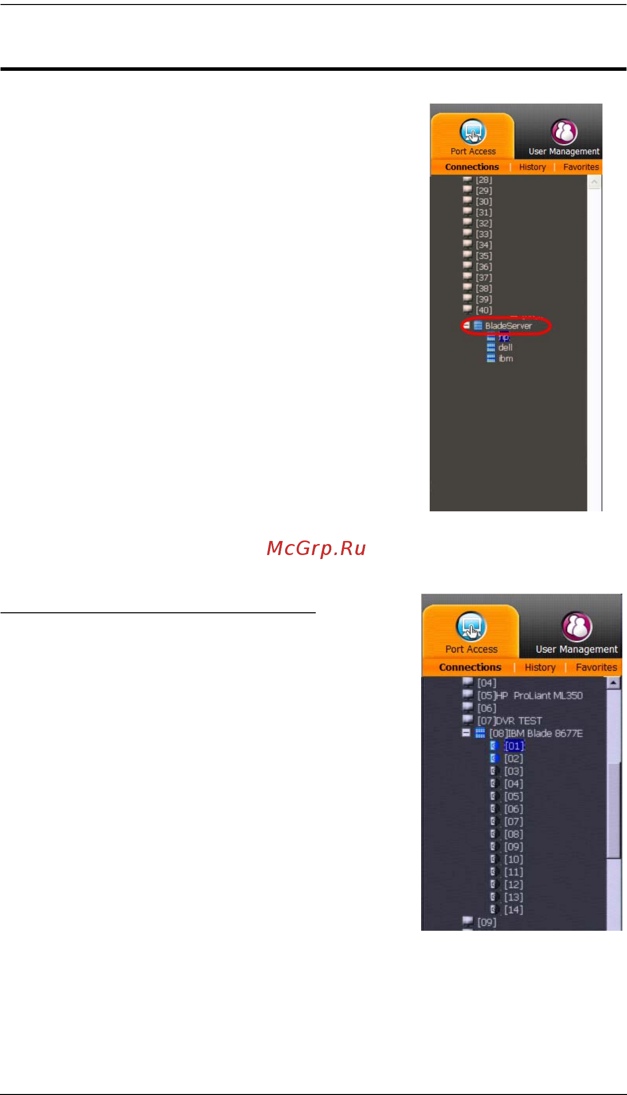 Aten KN2124VA [115/287] Blade servers connections page