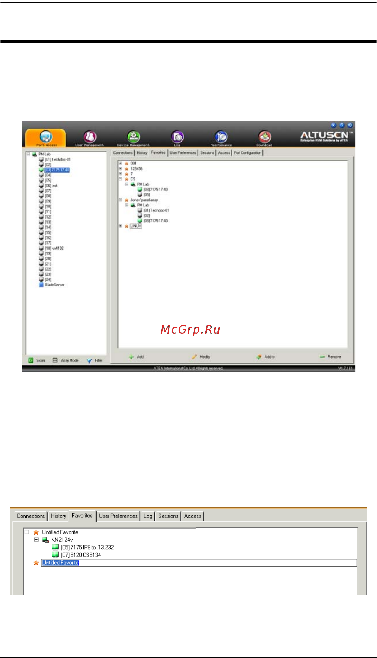 Aten KN2124VA [120/287] Favorites