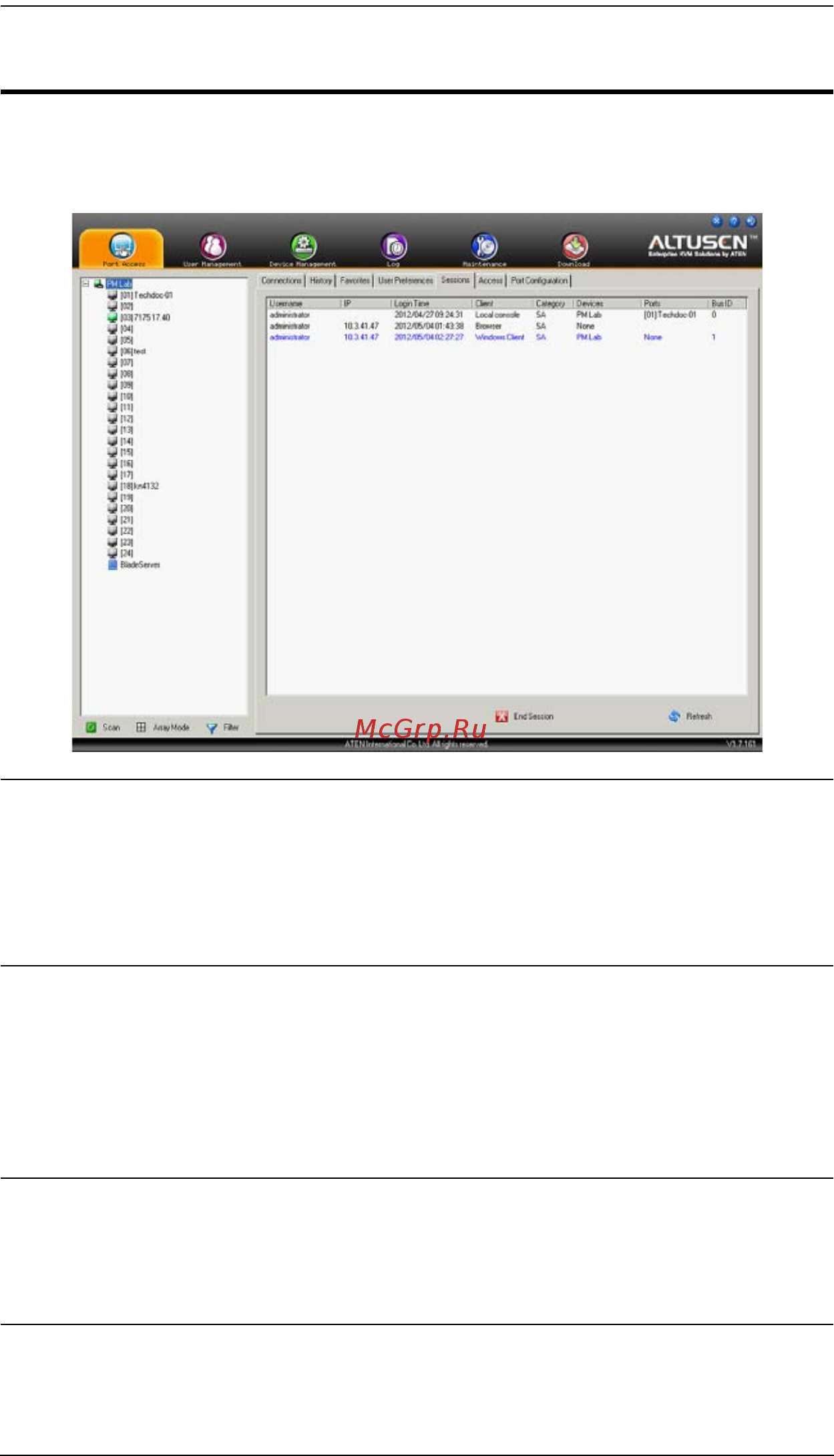 Aten KN2124VA [125/287] Sessions