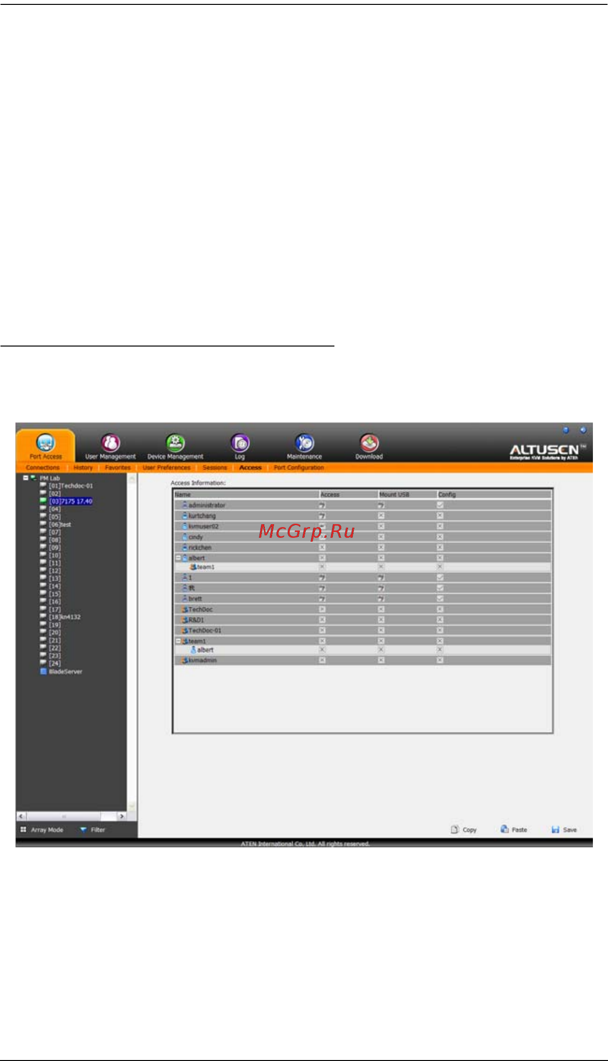 Aten KN2124VA [127/287] Port level browser gui interface