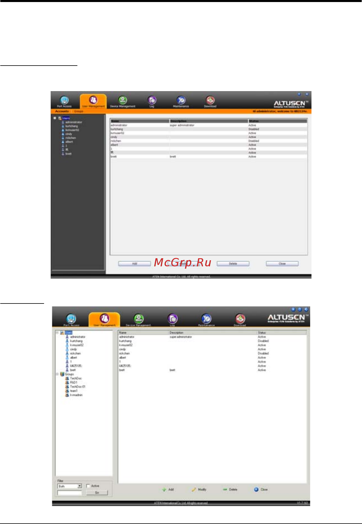 Aten KN2124VA [141/287] User management