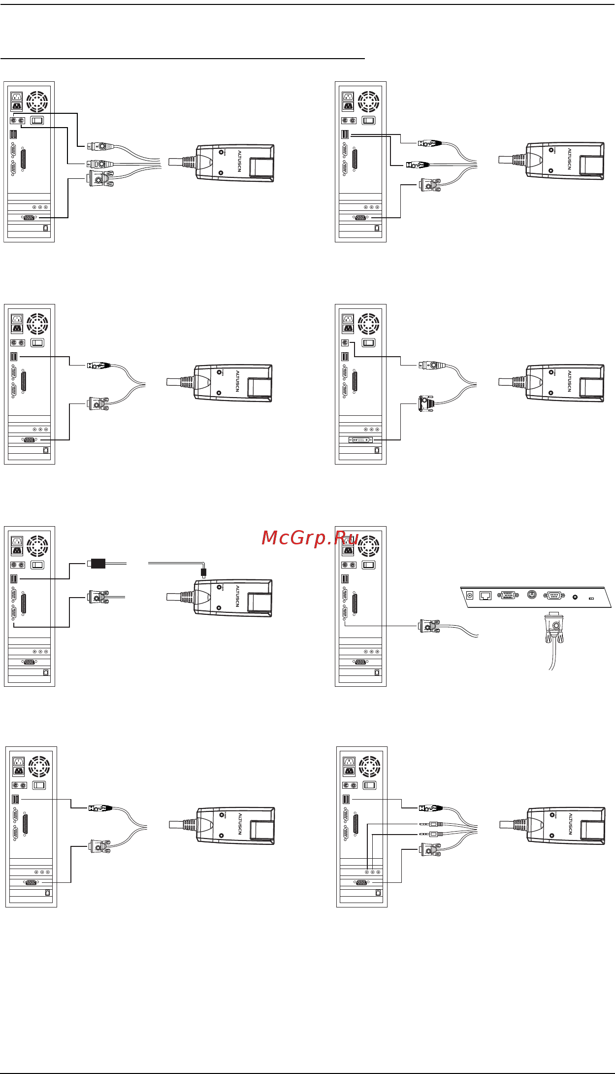 Aten KN4124VA [43/287] Adapter cable connection diagram