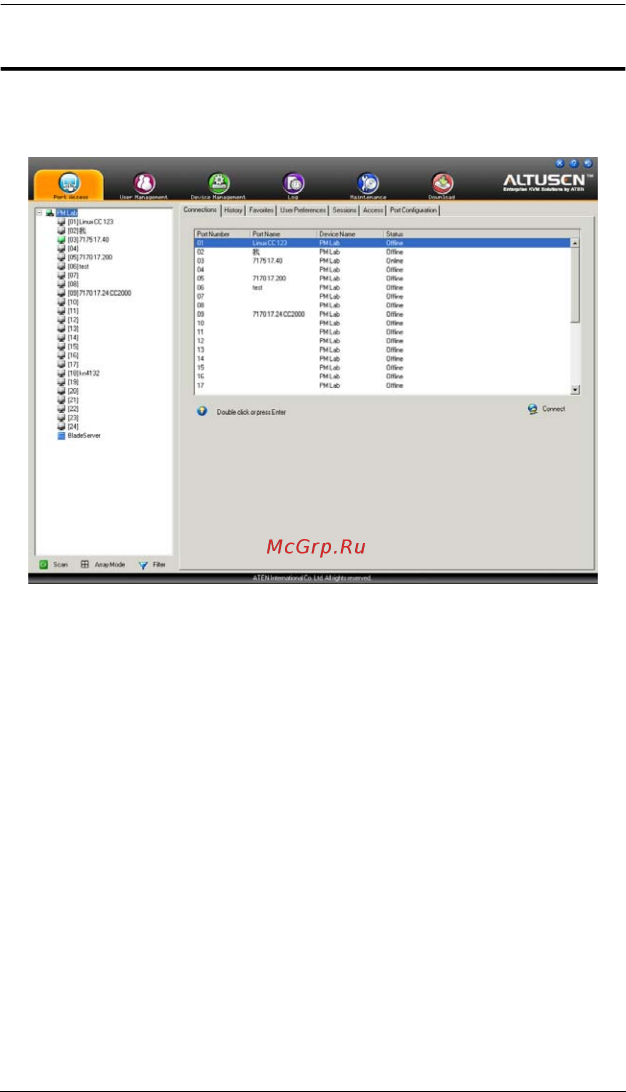 Aten KN2124VA [68/287] The ap gui main page