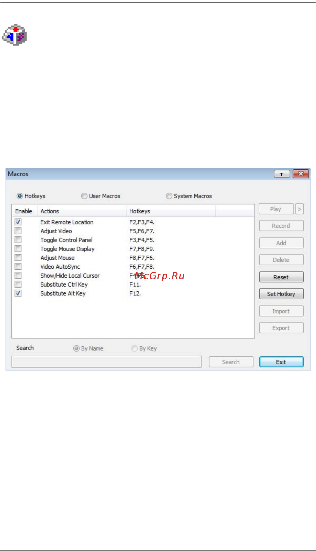 Aten KN2124VA [76/287] Macros