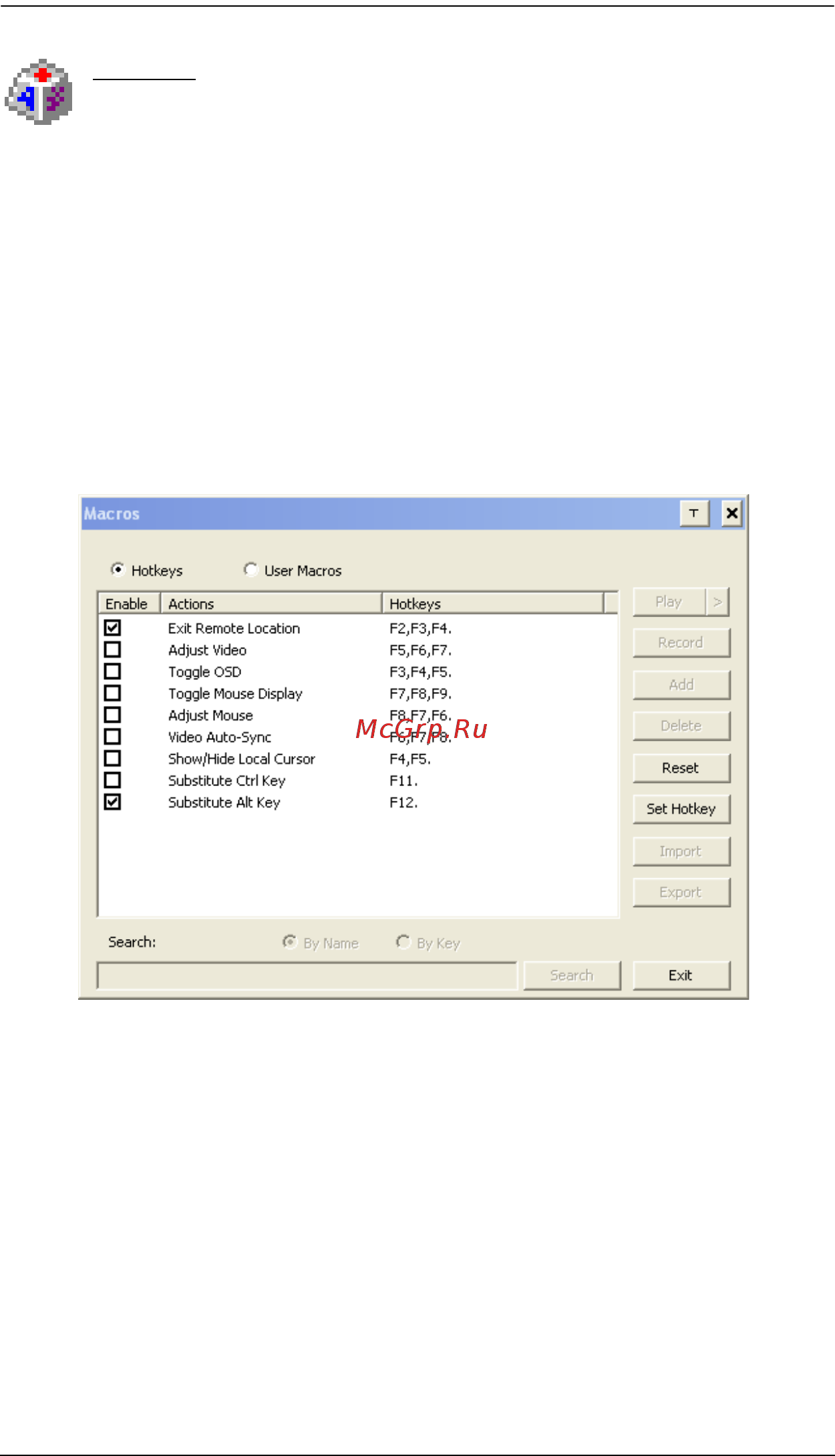 Aten KH1516i [100/176] Macros