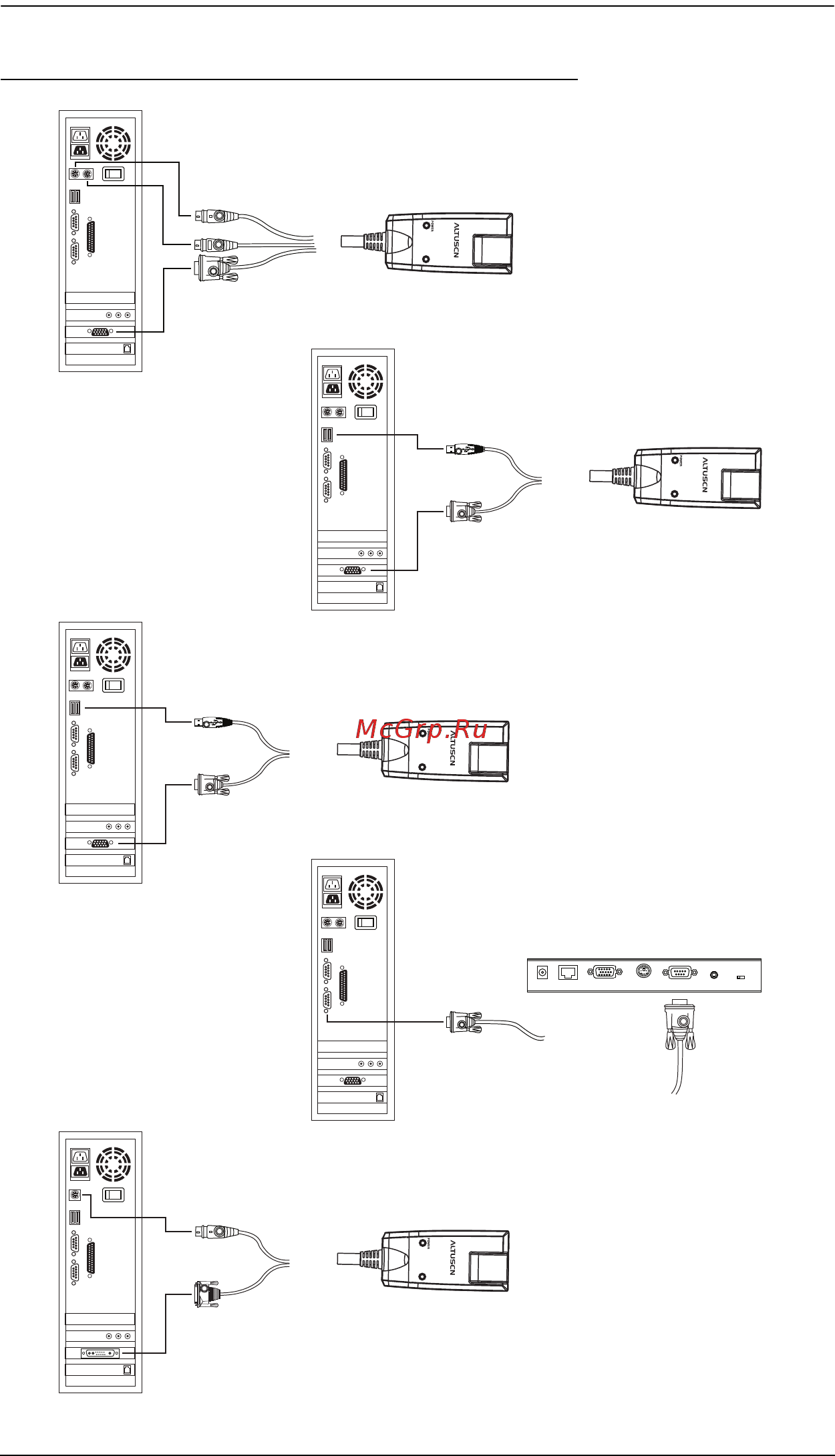 Aten KH1516i [26/176] Kvm adapter cable installation diagrams