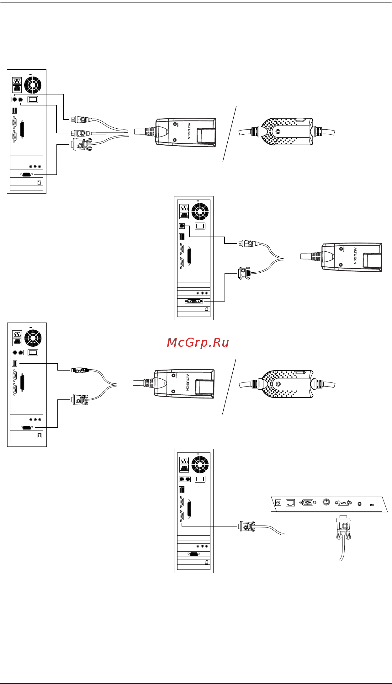 Aten KL1508A [26/94] Kvm adapter cable installation diagrams