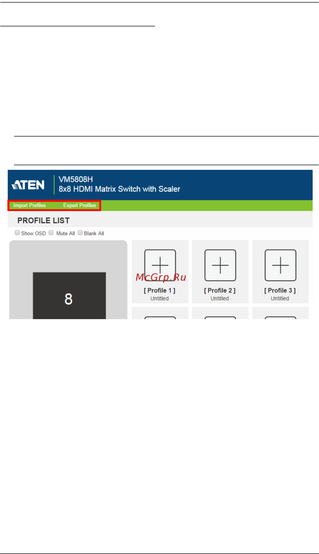 Aten VM5808H [51/118] Importing exporting a profile