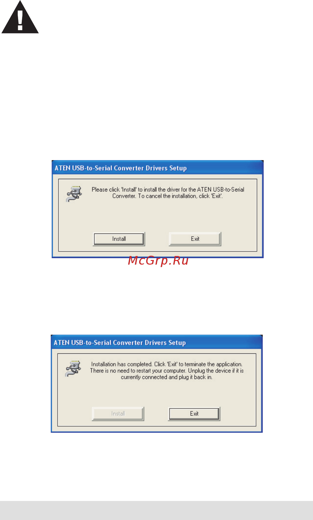 Aten UC4854 [10/18] Installing the drivers