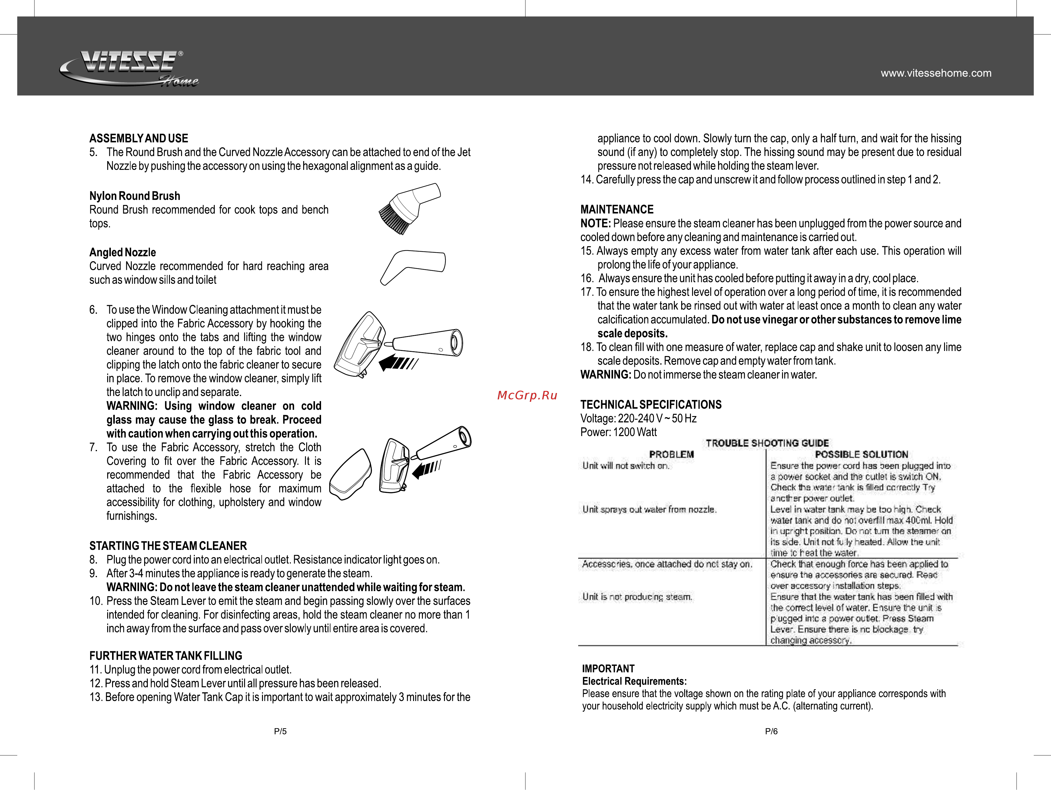 Vitesse VS-330 [4/8] Important electrical requirements