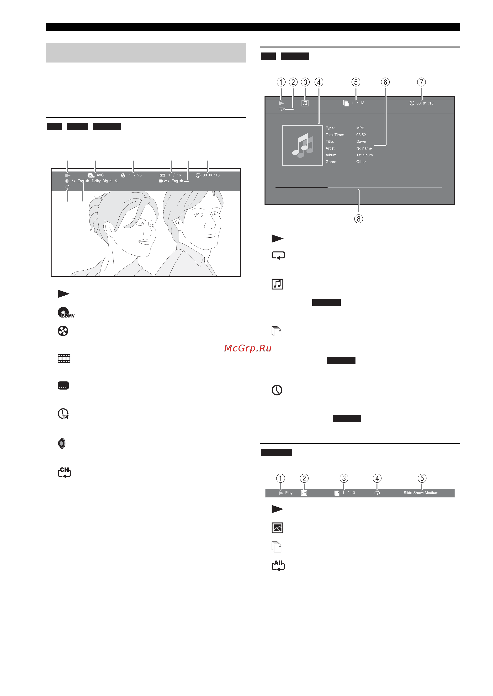 Yamaha NS-BP150 [25/169] Status menu