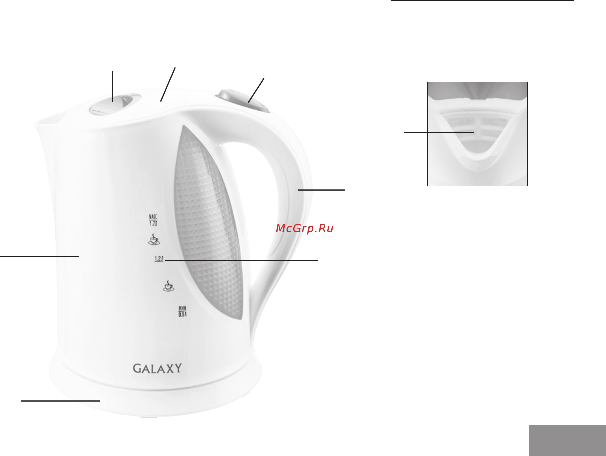 Galaxy GL0217 [3/10] Функциональные элементы электроприбора