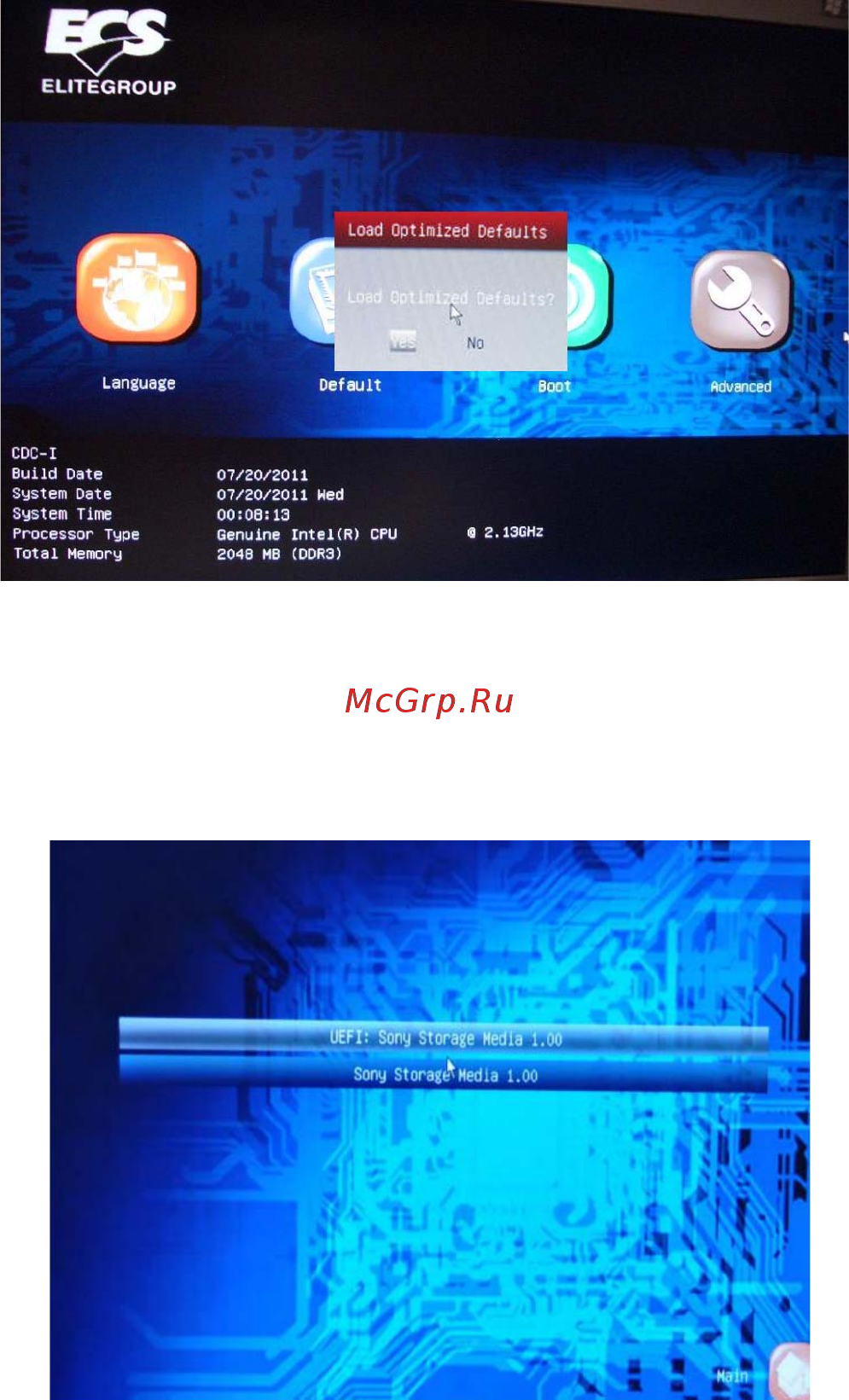 ECS Elitegroup CDC-I/D2550 [30/56] Using bios