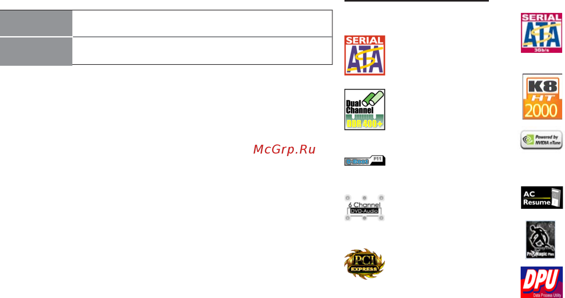 ECS Elitegroup KN1 Lite [8/83] Special features