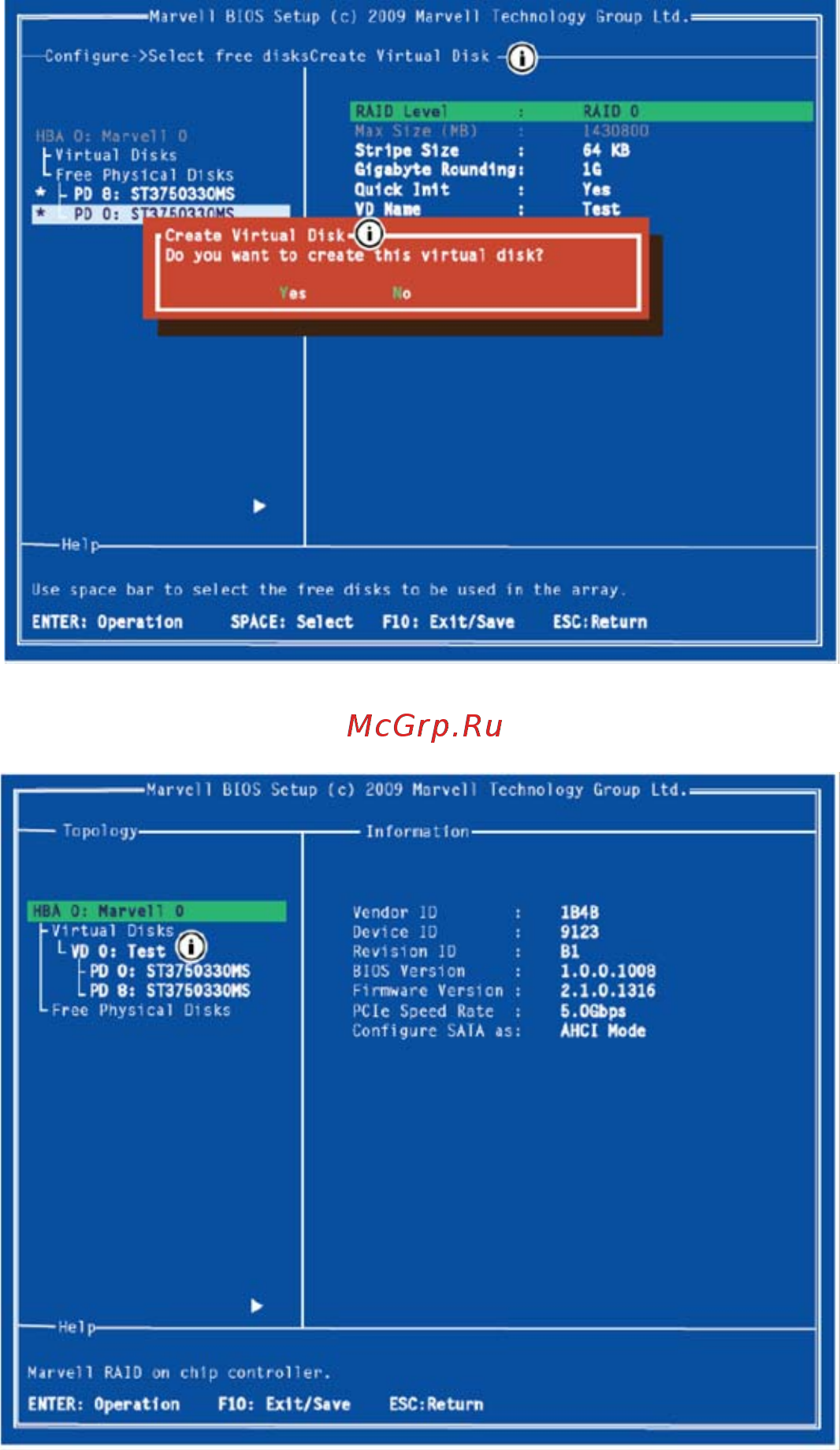 ECS Elitegroup P67H2-A2 [94/102] Marvell 88se9128 sata 6gb s raid controller bios setup