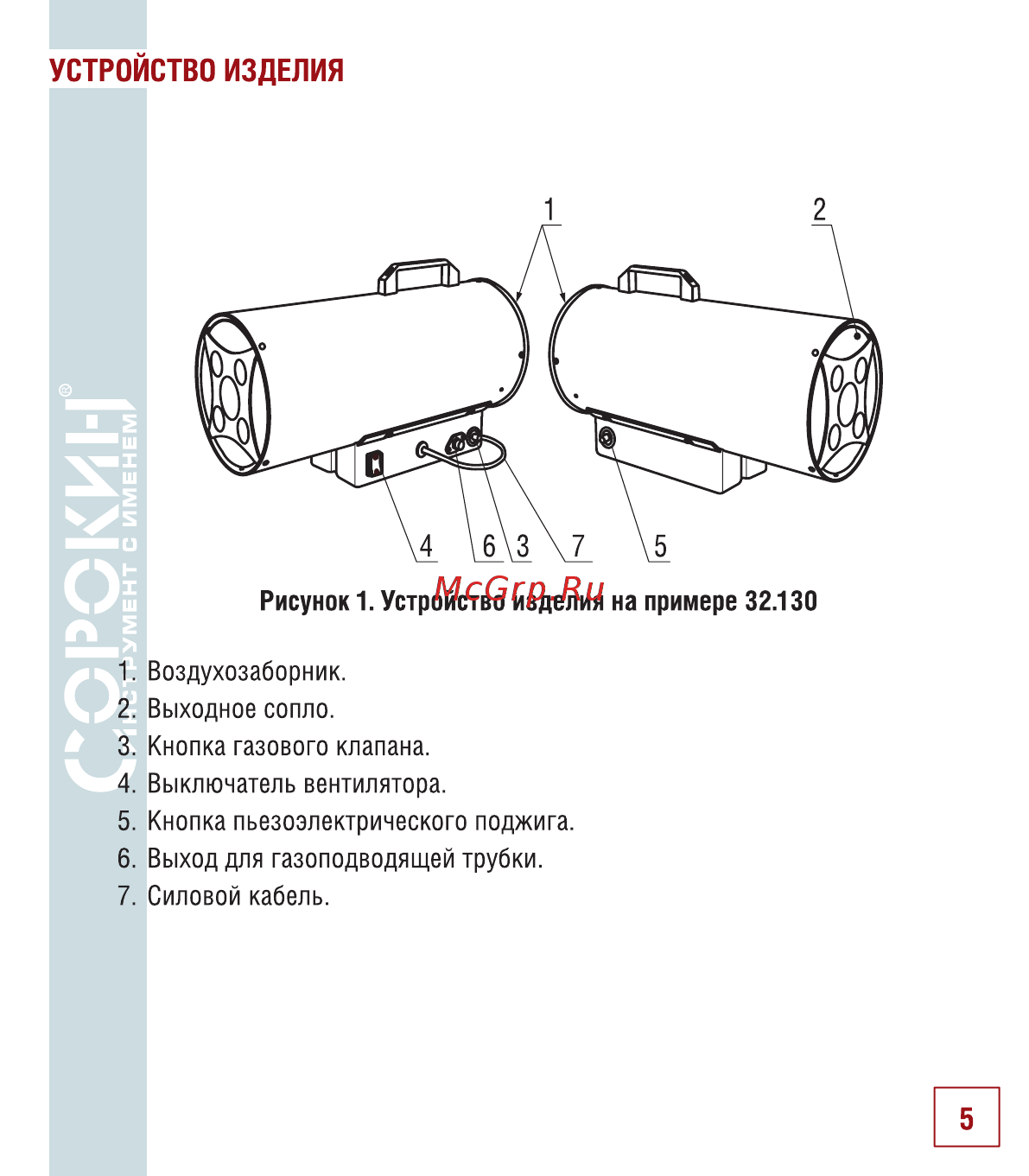 Сорокин 32.115 [6/18] Устройство изделия