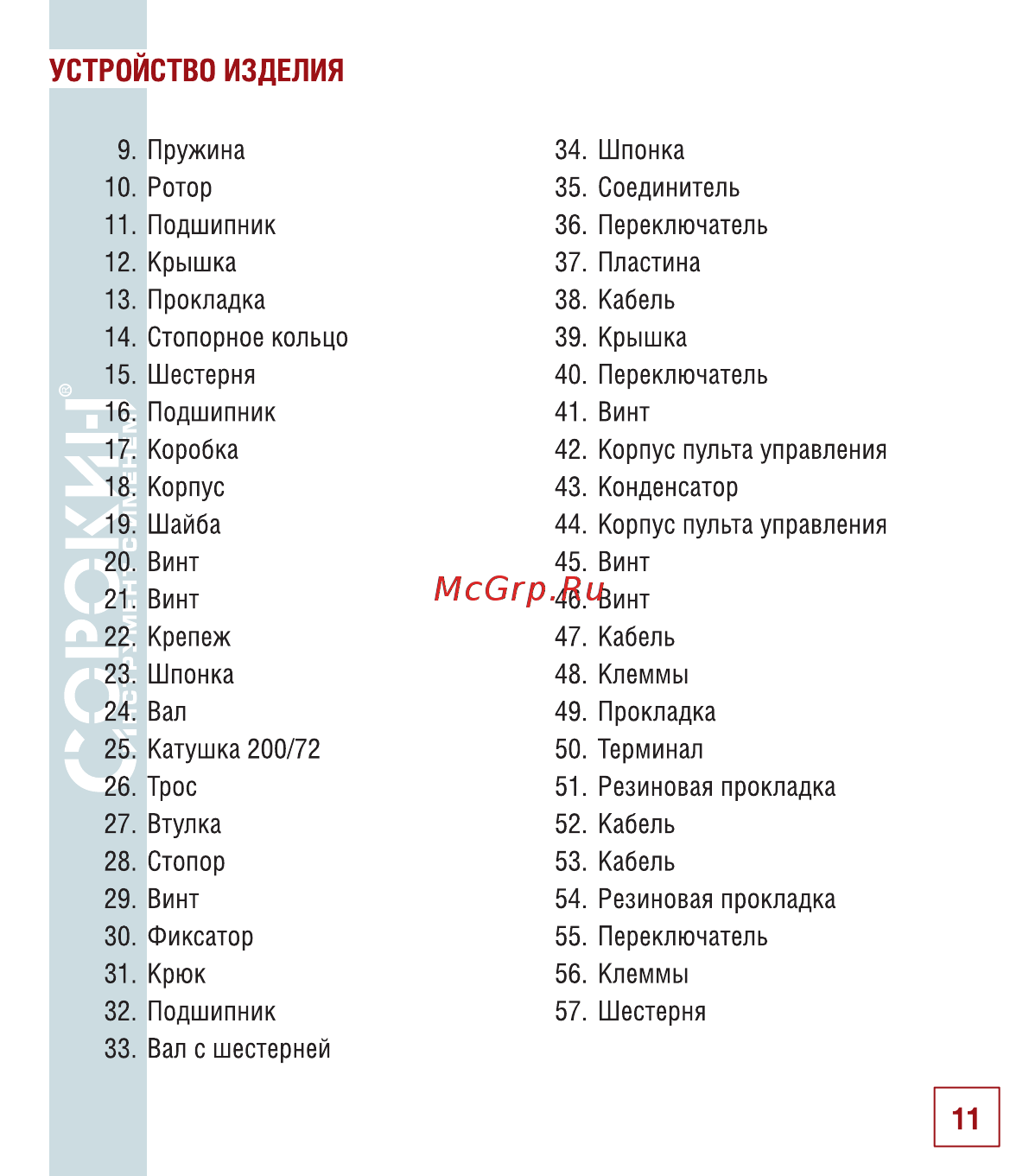 Сорокин 4.700 [12/18] Устройство изделия
