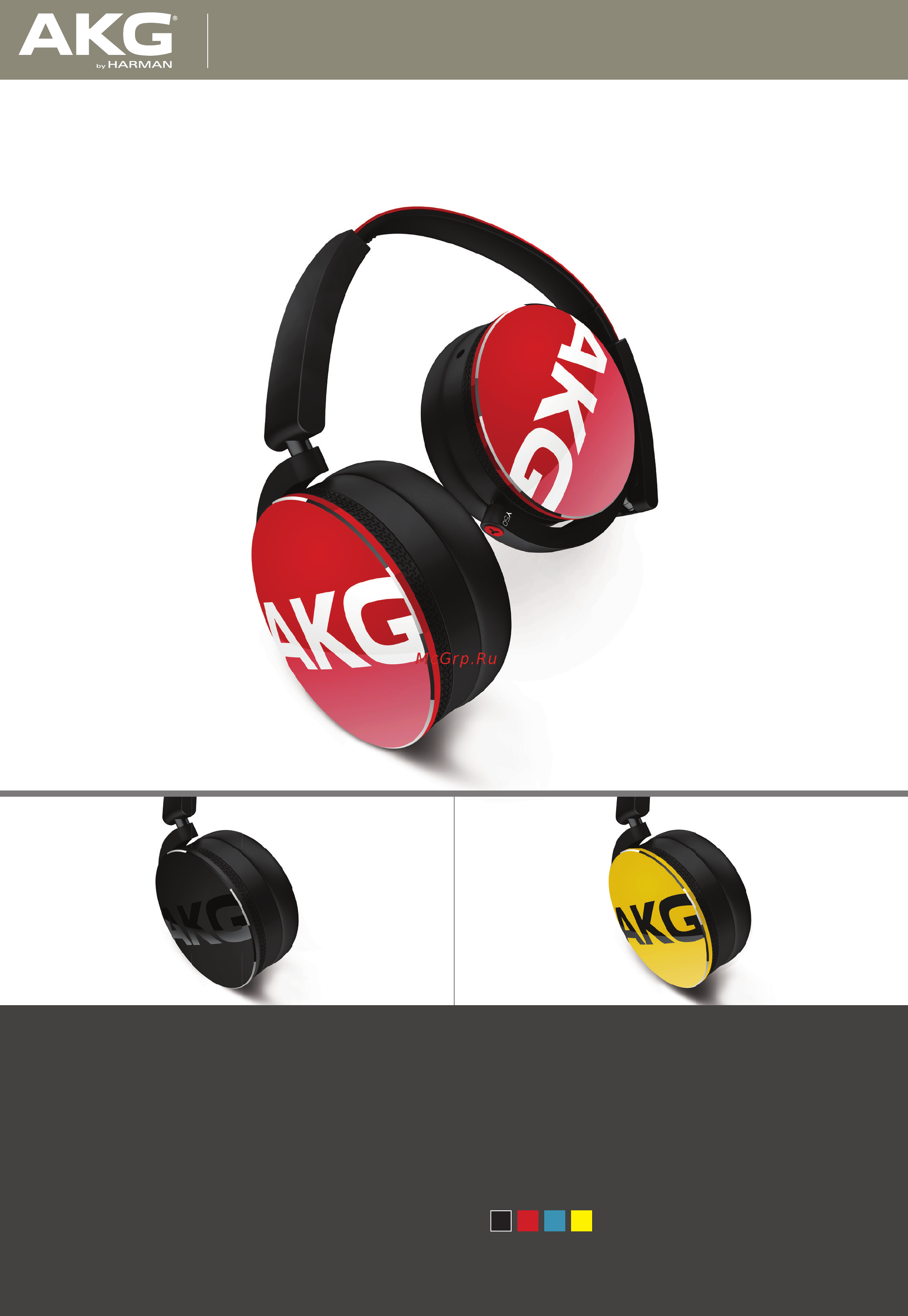 AKG y50 с микрофоном Инструкция по эксплуатации онлайн