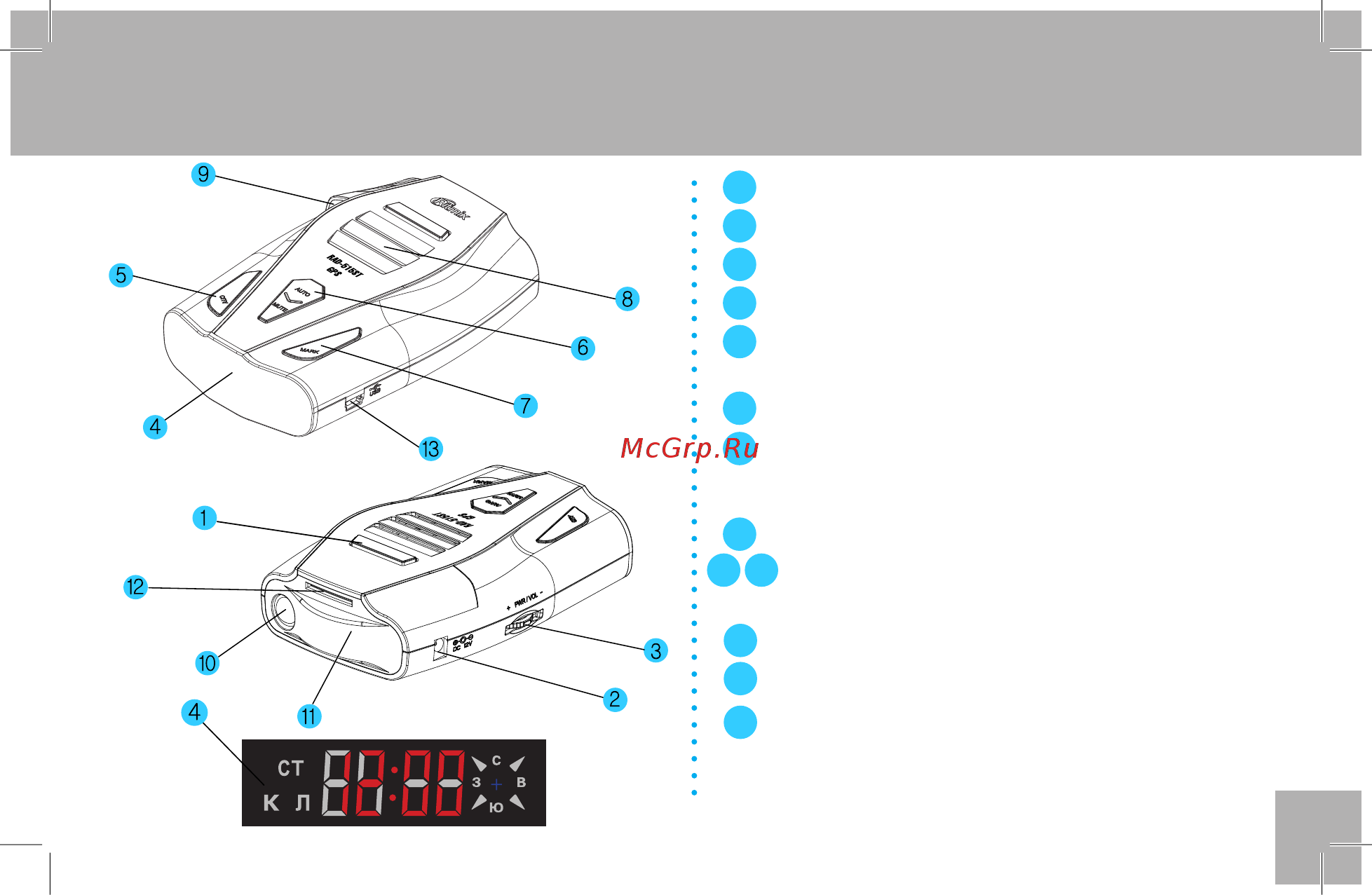 Ritmix RAD-515ST GPS Руководство пользователя онлайн [5/32] 176964