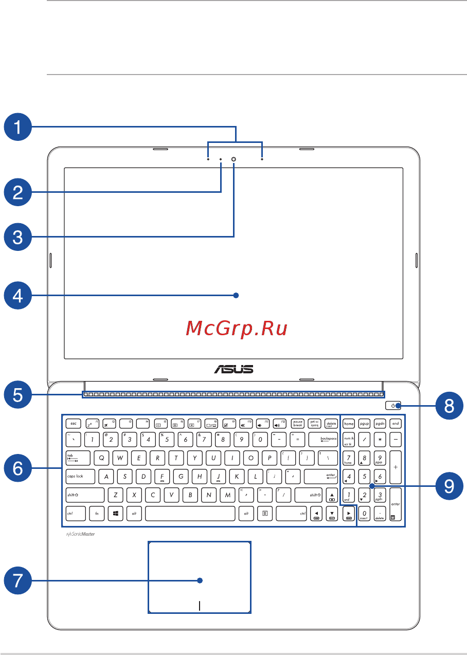 Asus k501uw, 90nb0bq2-m00390 [14/106] Вид сверху