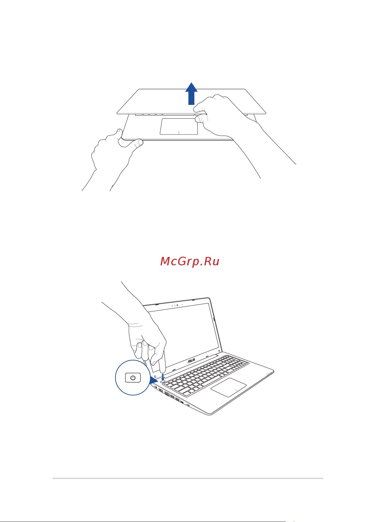 Asus X756UQ, 90NB0C31-M02350 [30/120] Откройте крышку