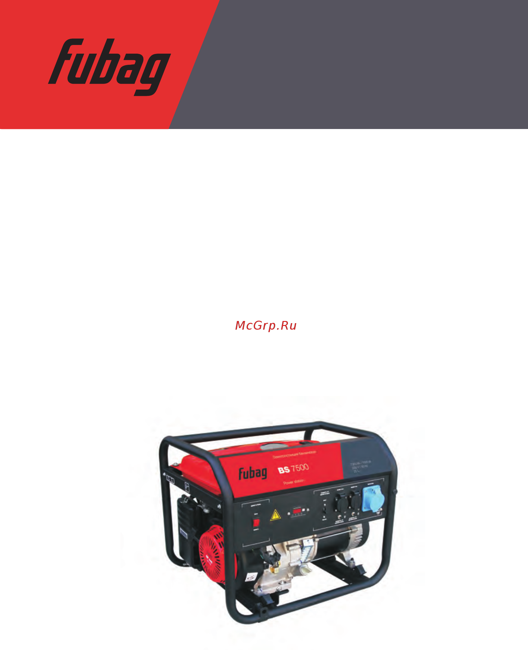 Fubag BS 7500 A ES Инструкция по эксплуатации онлайн