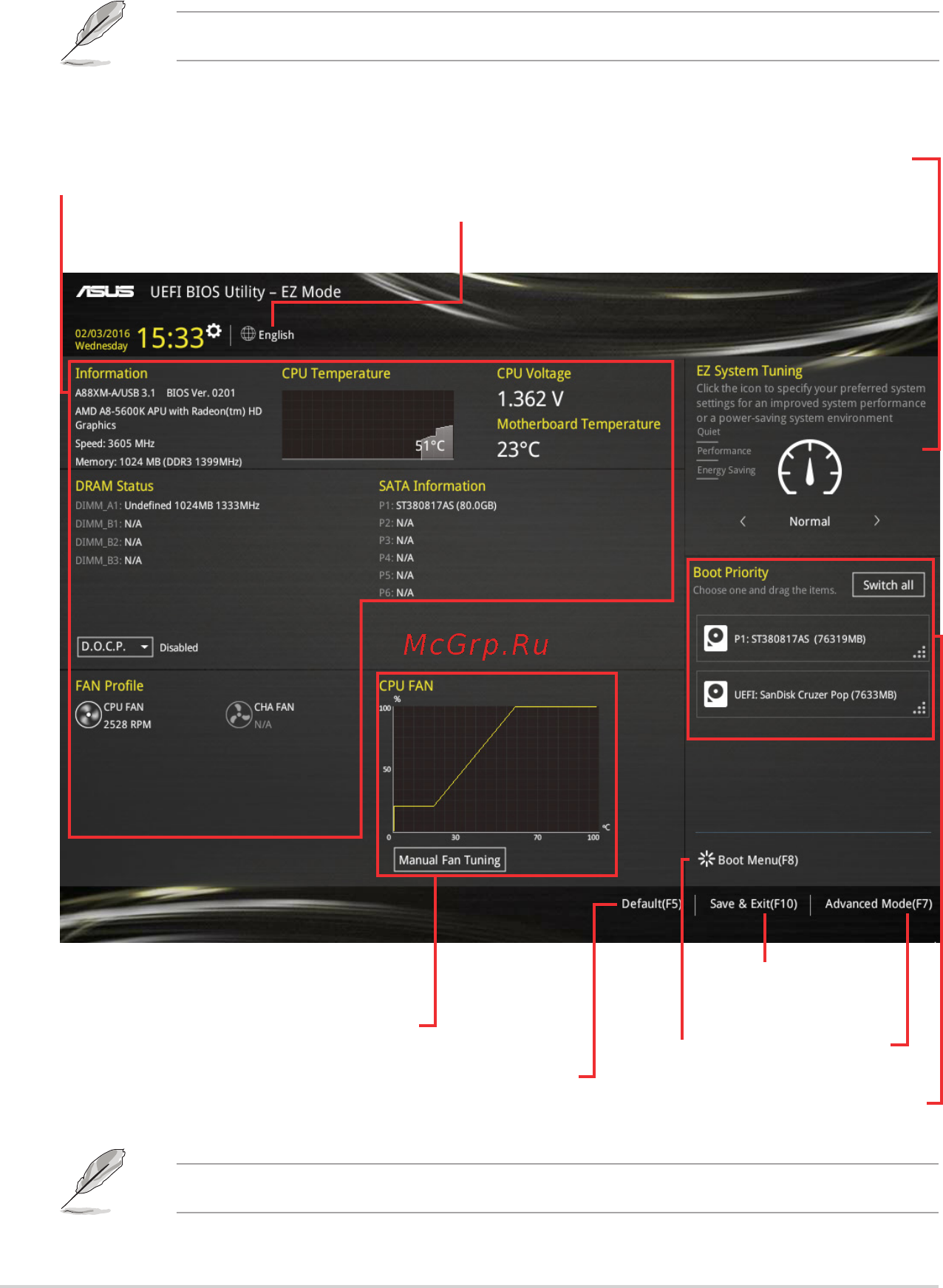 Asus a88xm-a/usb 3.1 [26/36] Ez mode