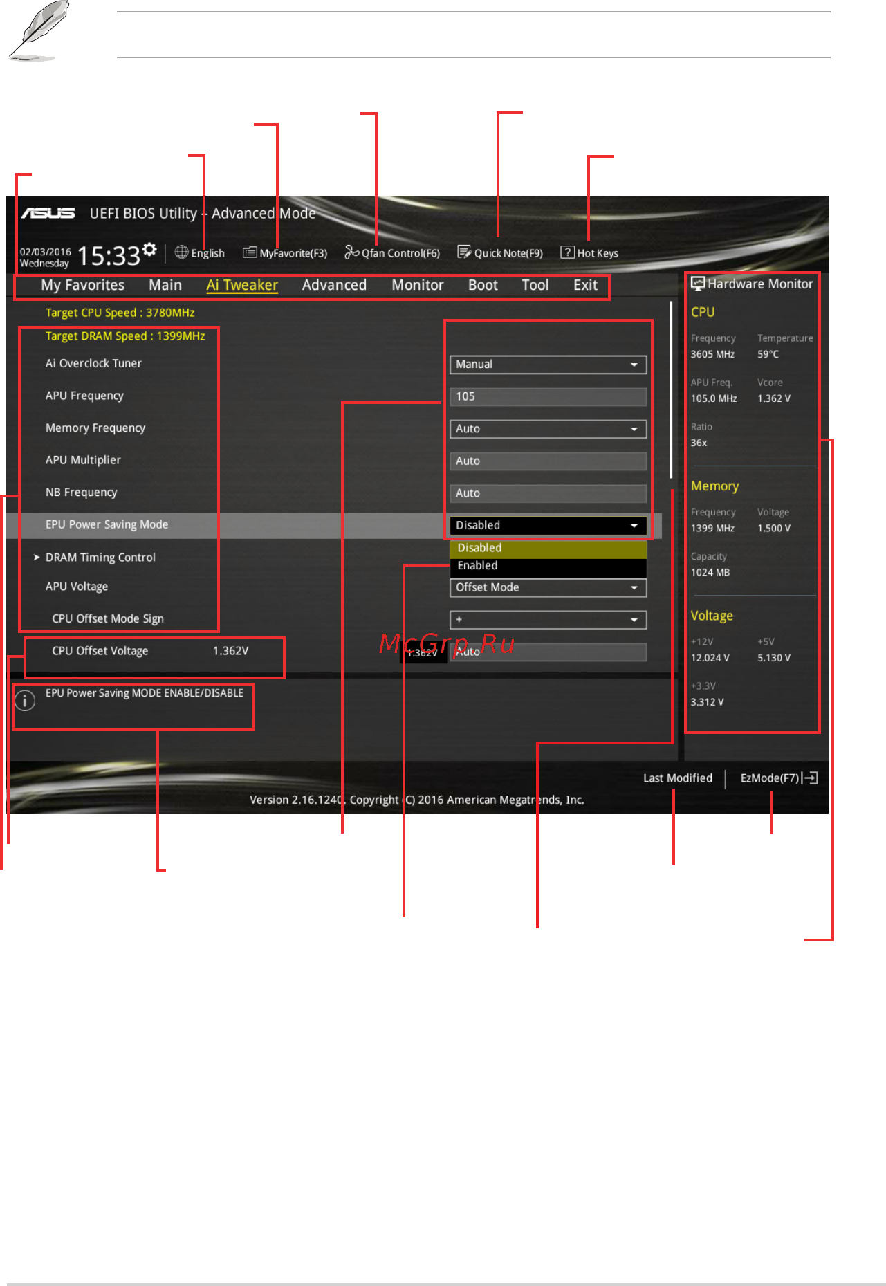 Asus a88xm-a/usb 3.1 [27/36] Advanced mode
