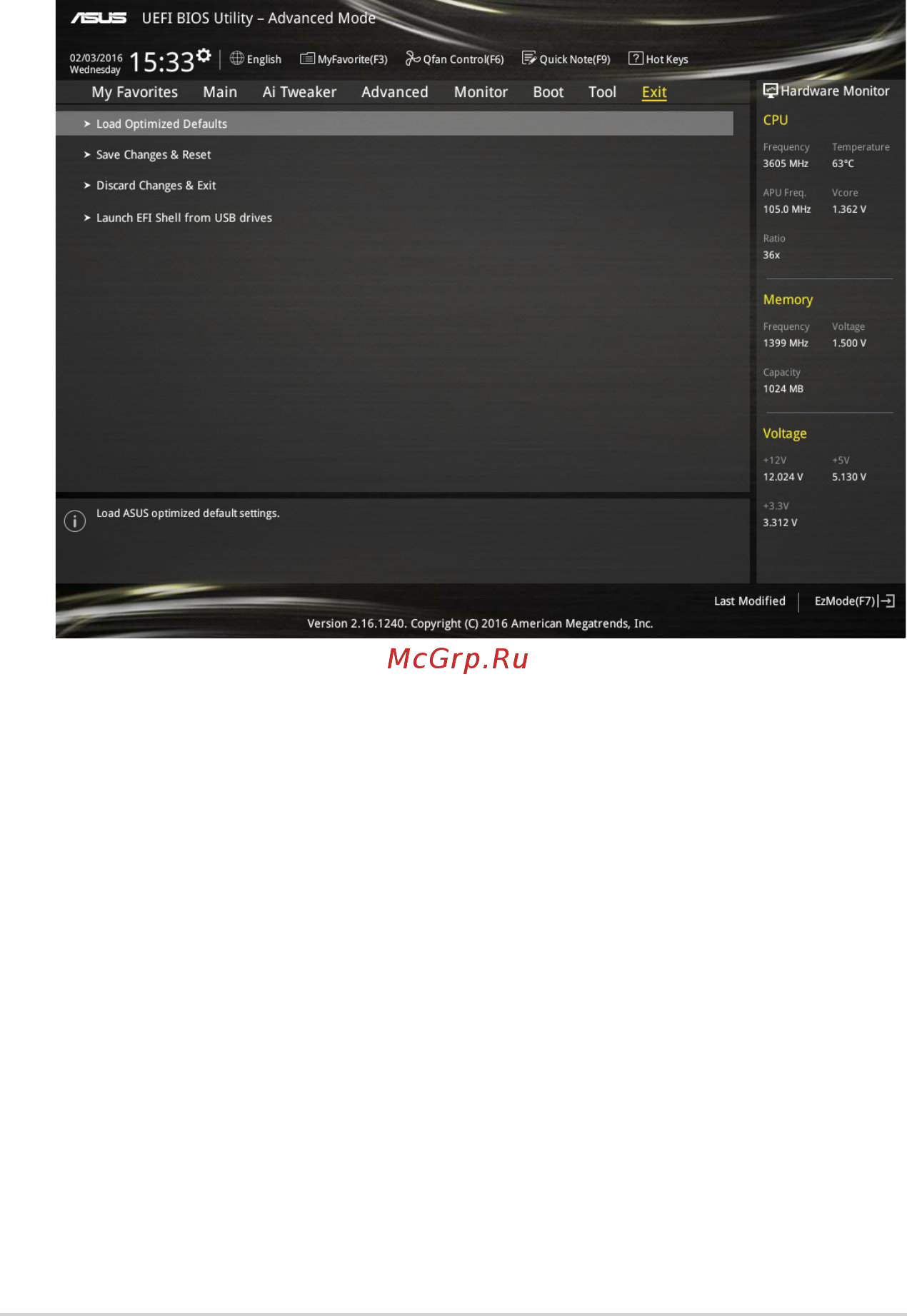 Asus a88xm-a/usb 3.1 [30/36] Exit menu