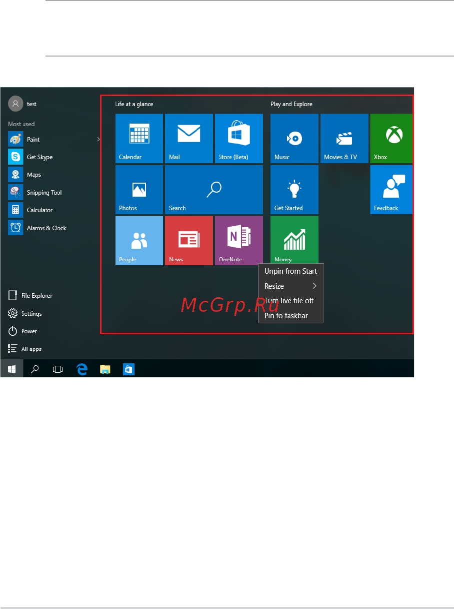 Asus zen aio zn240icgk, 90pt01m2-m00560 [30/64] These are apps pinned on the right pane of the start menu and displayed in tiled format for easy access