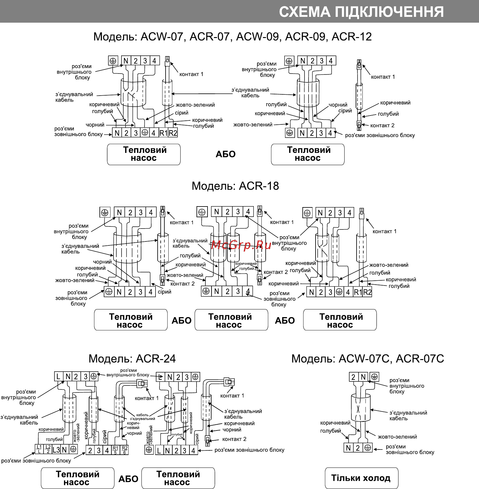 Delfa ACW 07 C [11/21] Схема п1дключення
