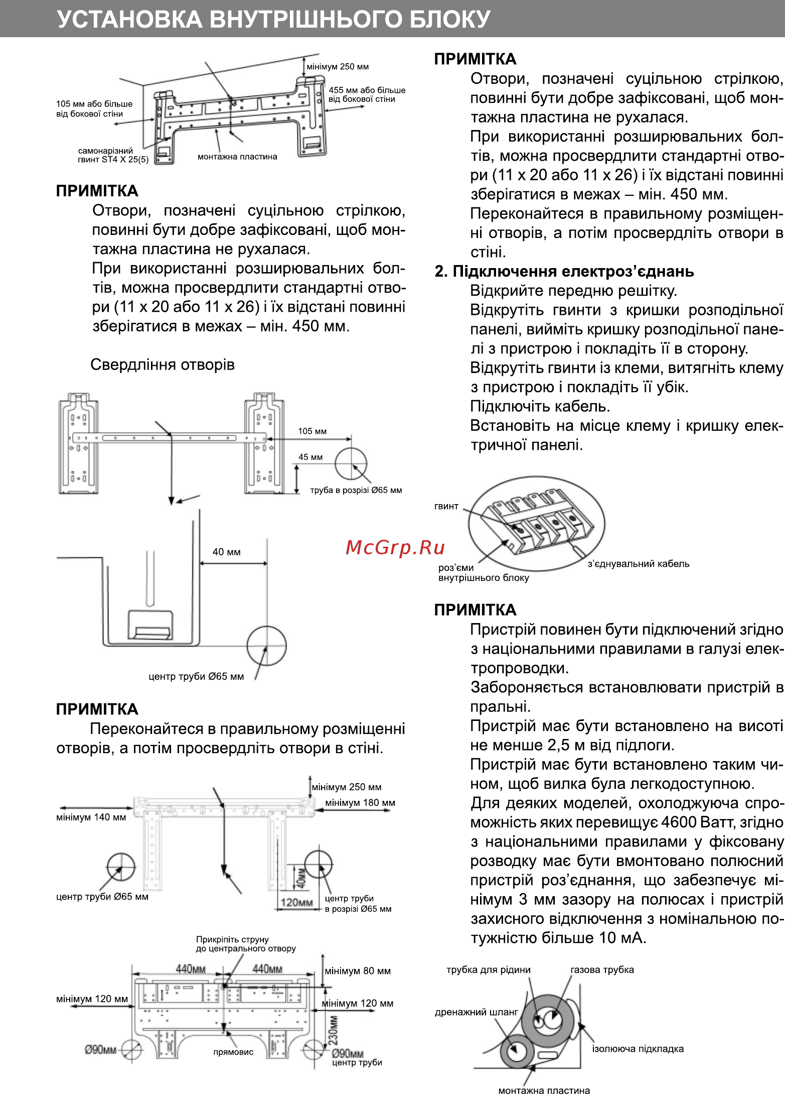 Delfa ACW 07 C [4/21] Установка внутр1шнього блоку