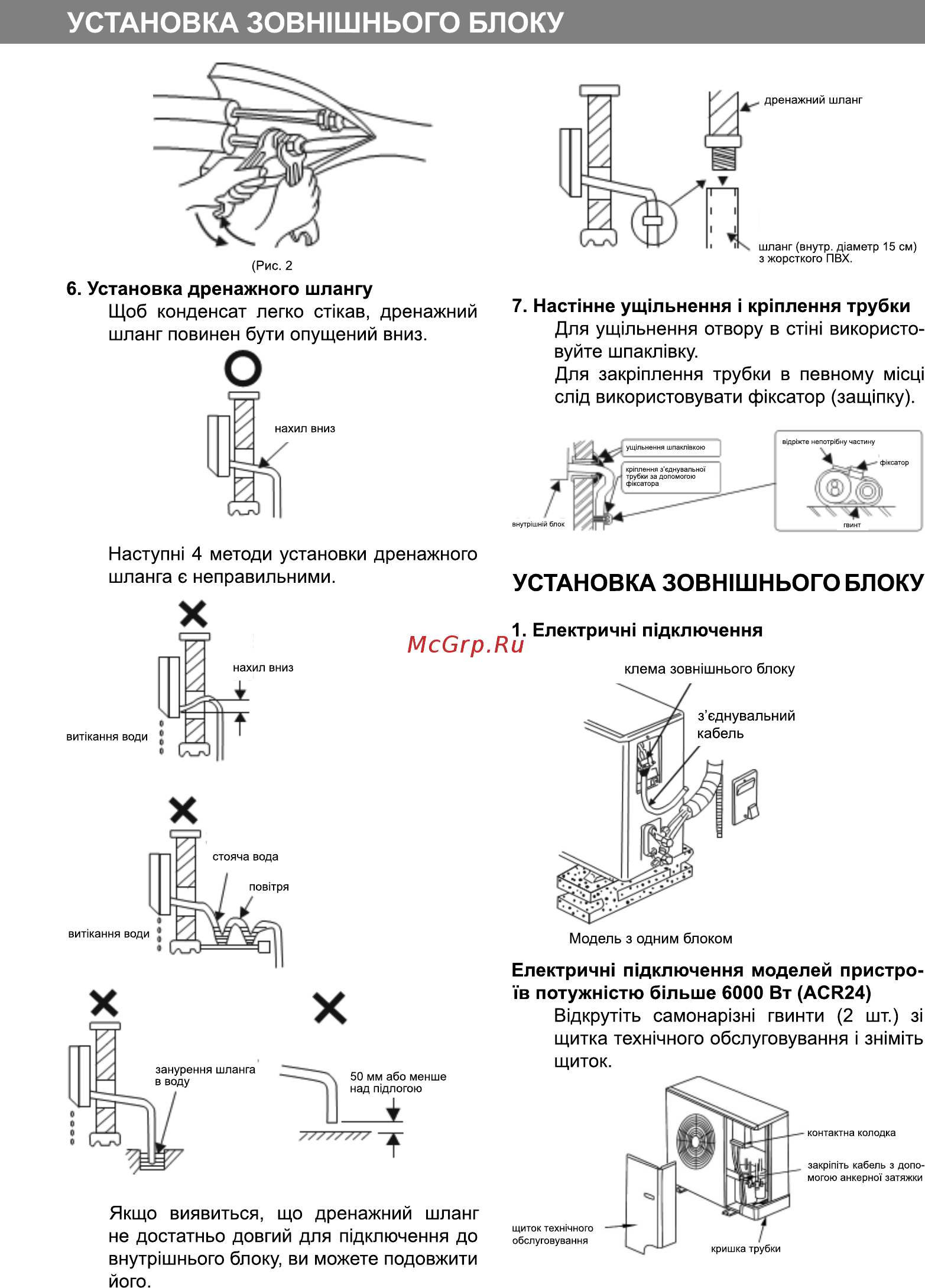Delfa ACW 07 C [6/21] Установка зовн1шнього блоку