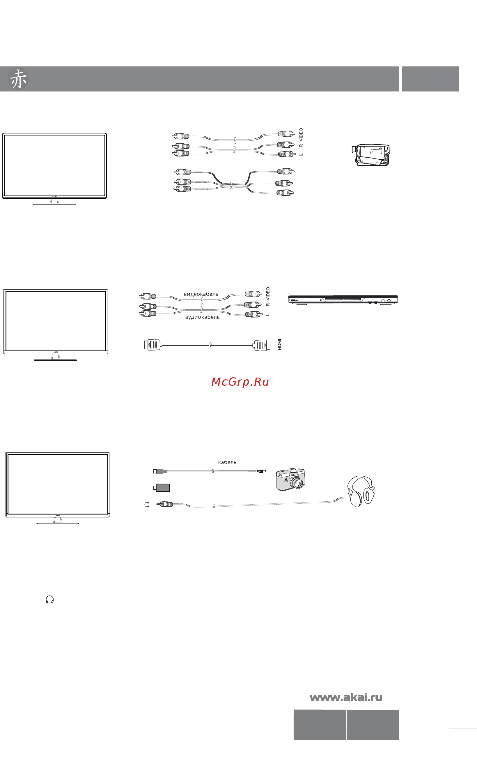 Akai LEA-24B52P [12/31] Подключение внешних устройств