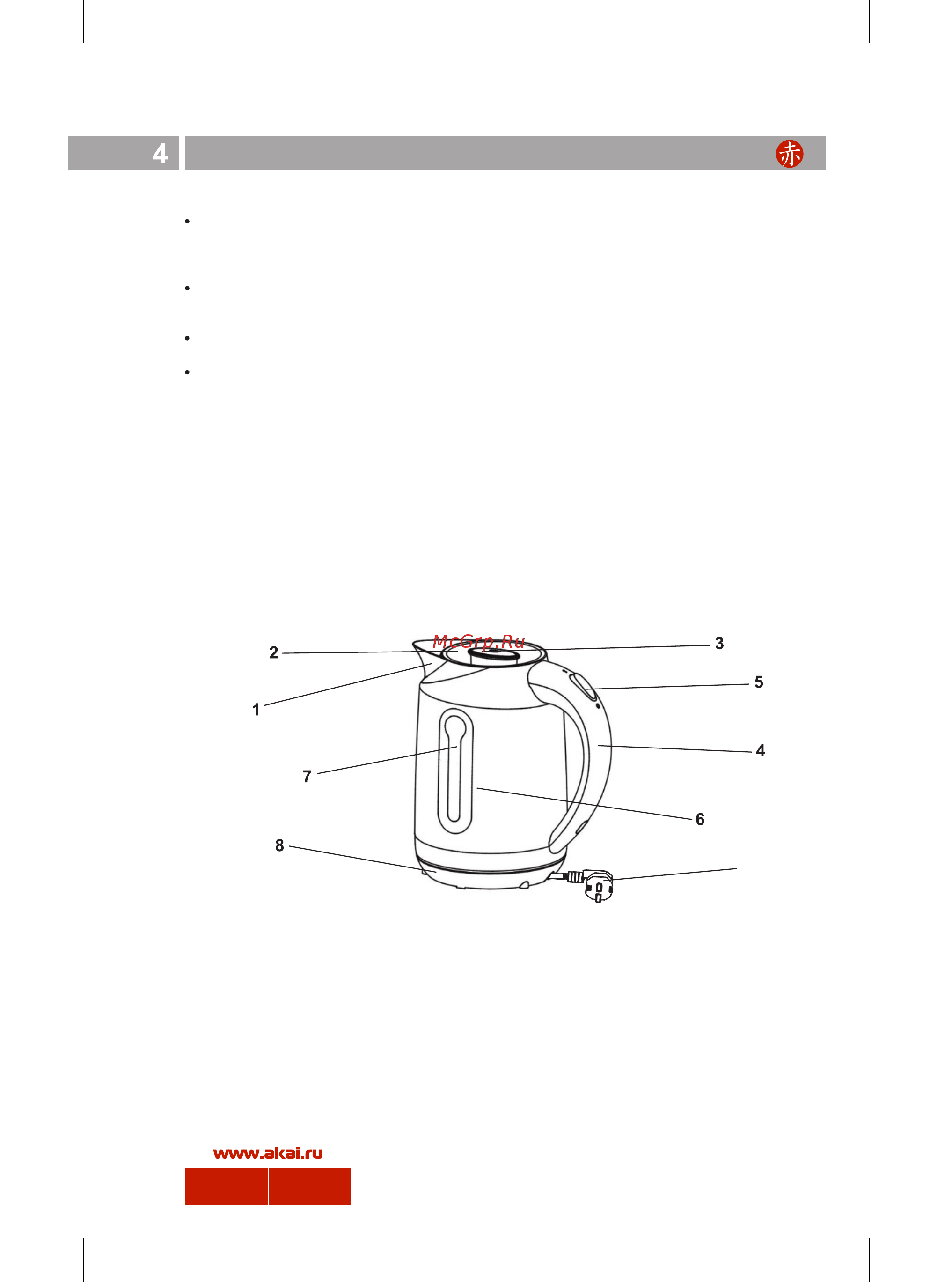 Akai KP-1088W [4/8] Руководство по эксплуатации
