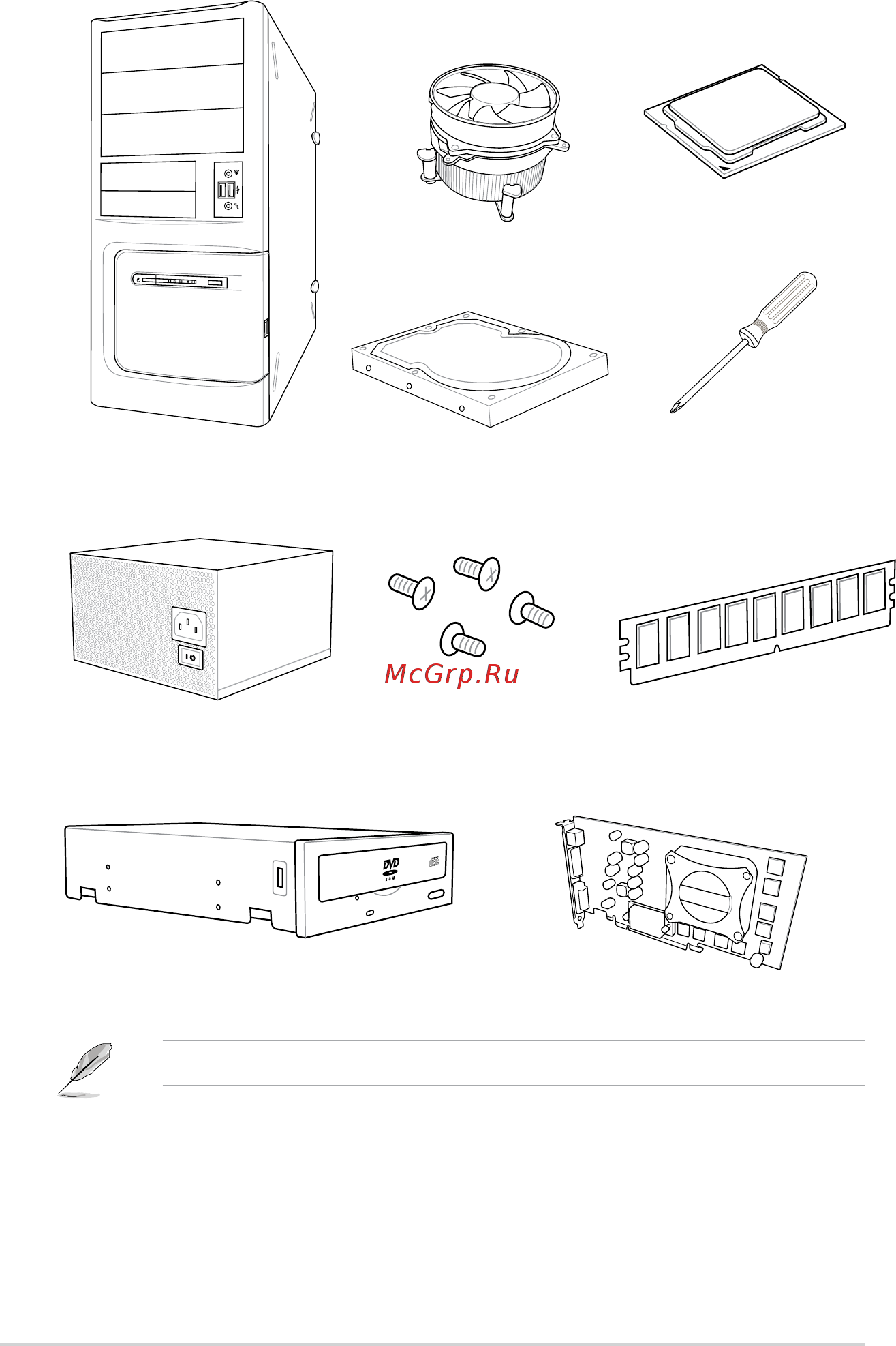 Asus x99-e [16/110] The tools and components in the table above are not included in the motherboard package