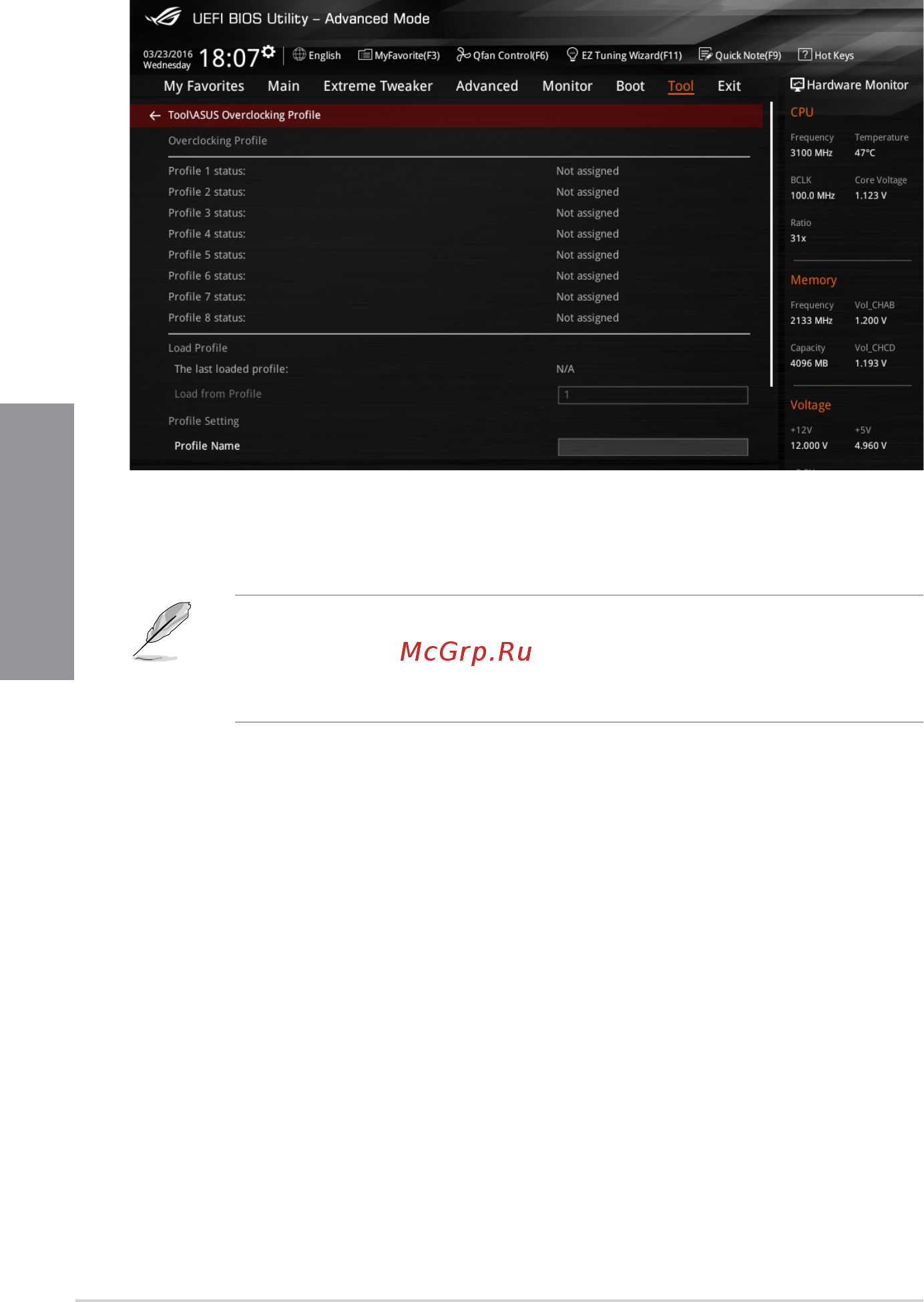 Asus rog rampage v edition 10 [106/130] Asus overclocking profile