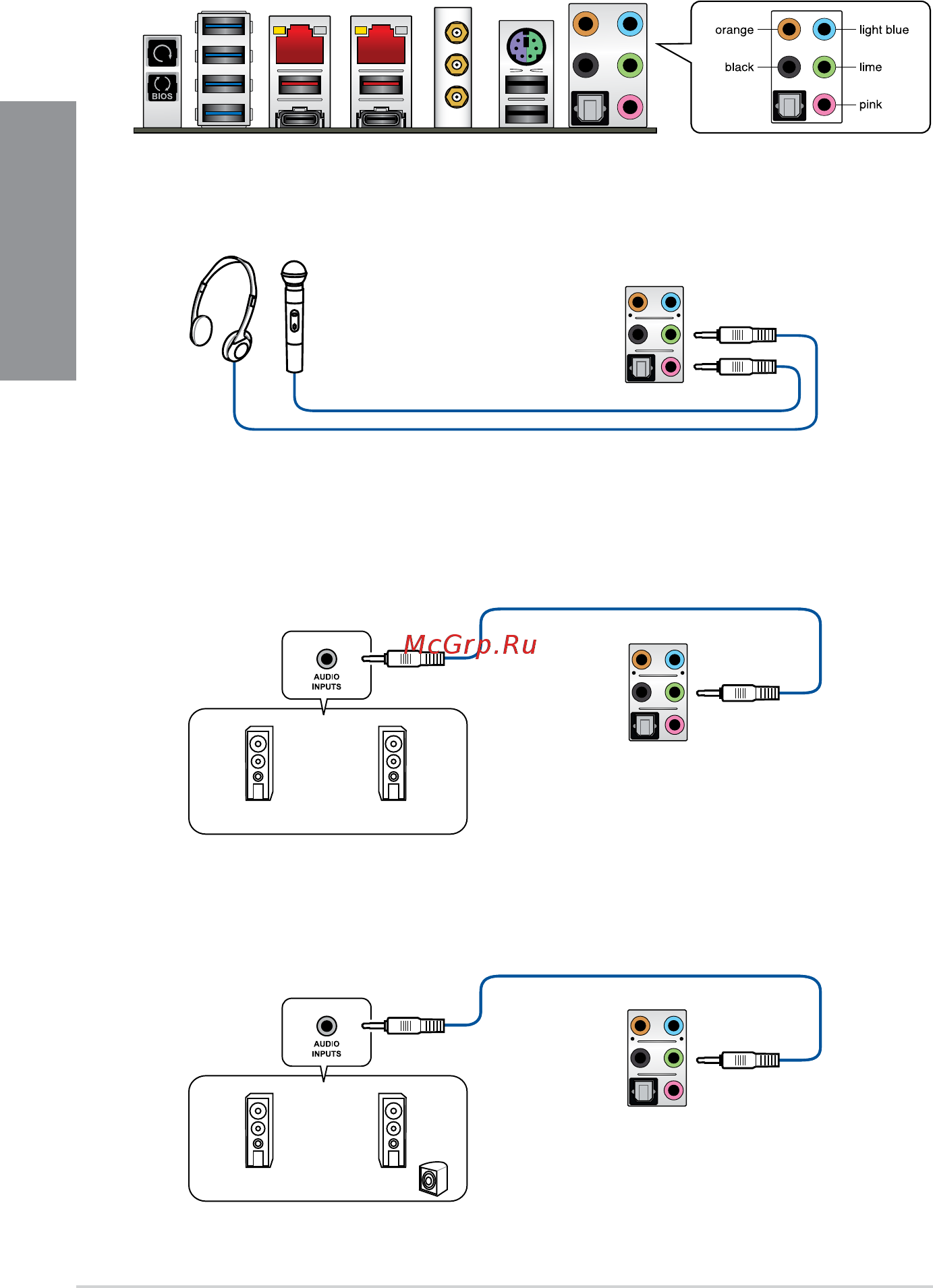Asus rog rampage v edition 10 [72/130] Audio i o connections