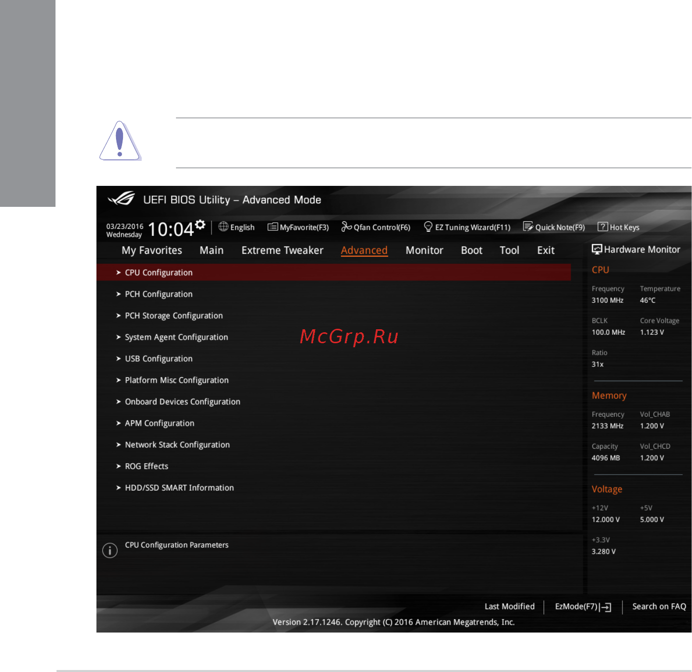 Asus rog rampage v edition 10 [94/130] Advanced menu