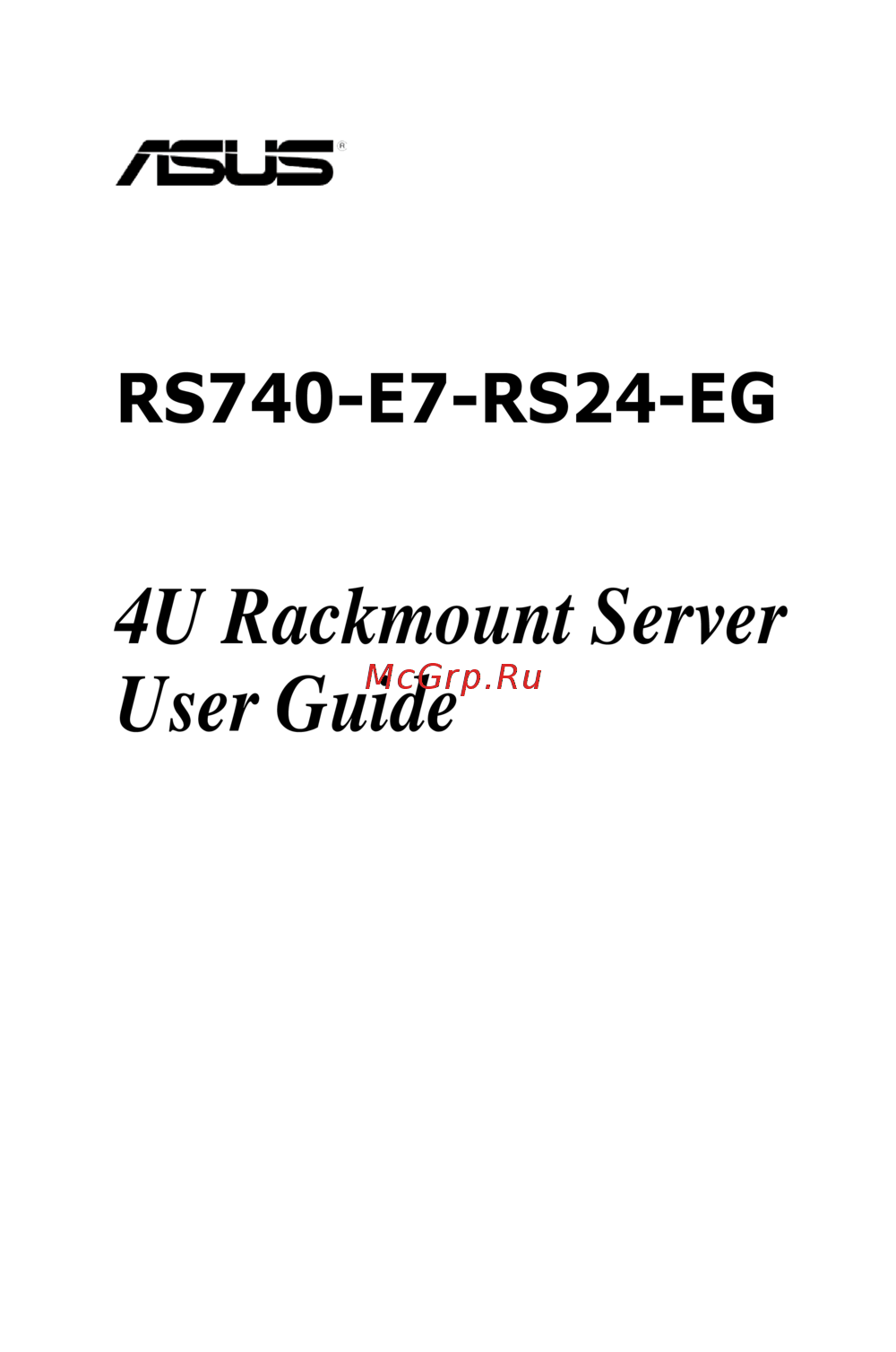 Asus rs740-e7/rs24-eg Инструкция по эксплуатации