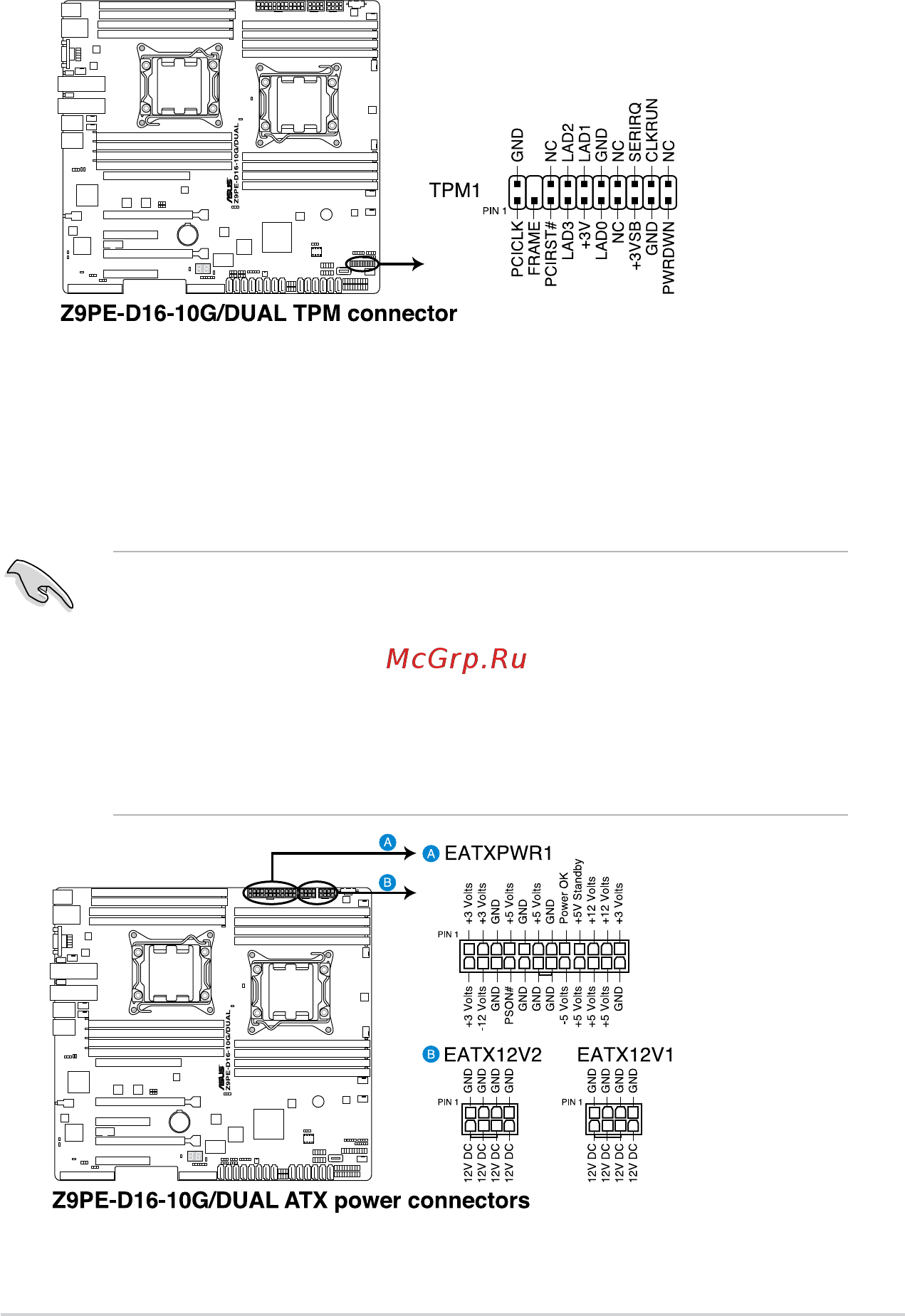 Asus rs740-e7/rs24-eg [77/212] Trusted platform module connector 20 1 pin tpm1