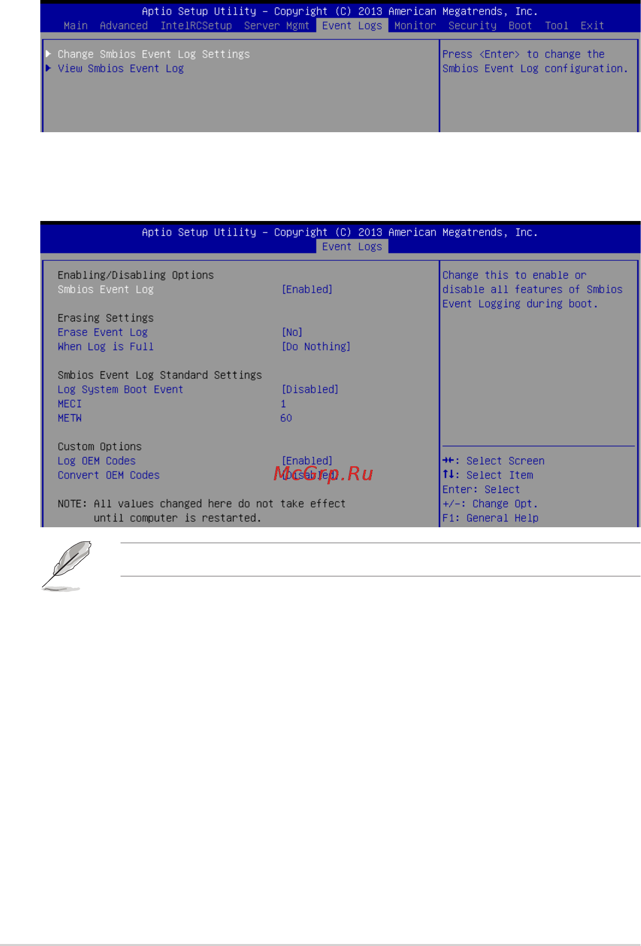 Asus z10pa-u8 [104/186] Event logs menu