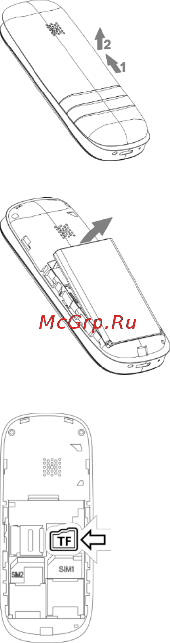DEXP Larus E6 [6/14] Схема установки sim карты и карты памяти